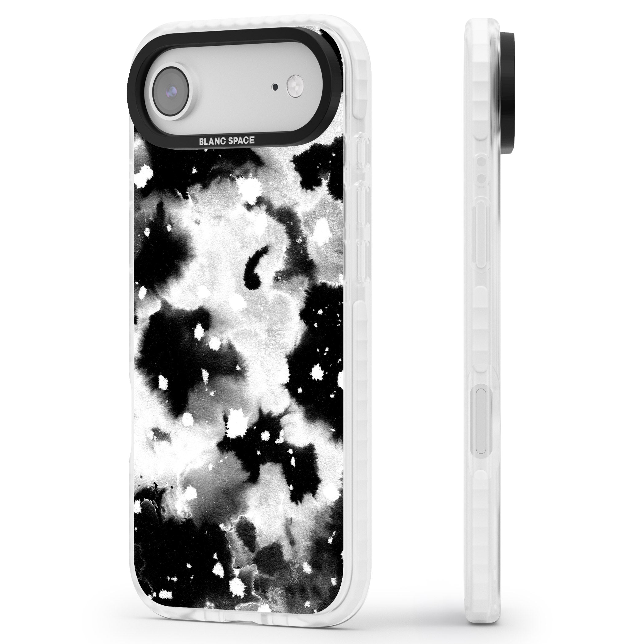 Acid Wash Ink Cloud iPhone 17 Air Impact Clear Phone Case Side Profile