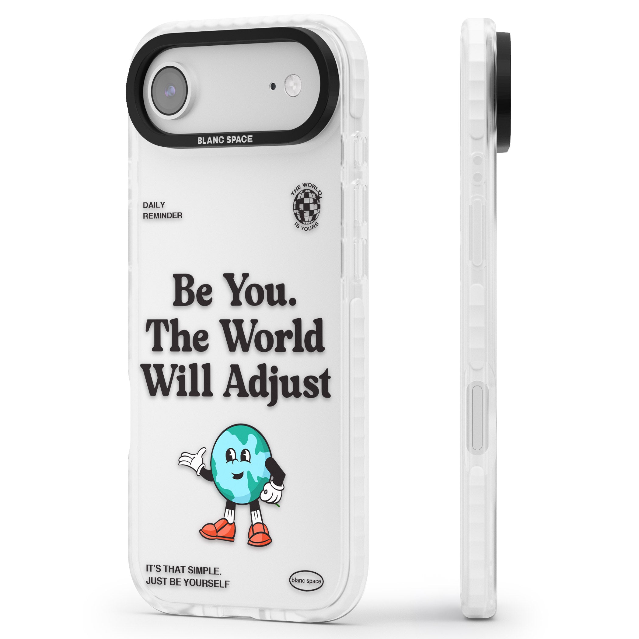 Be You The World Will Adjust iPhone 17 Air Impact Clear Phone Case Side Profile