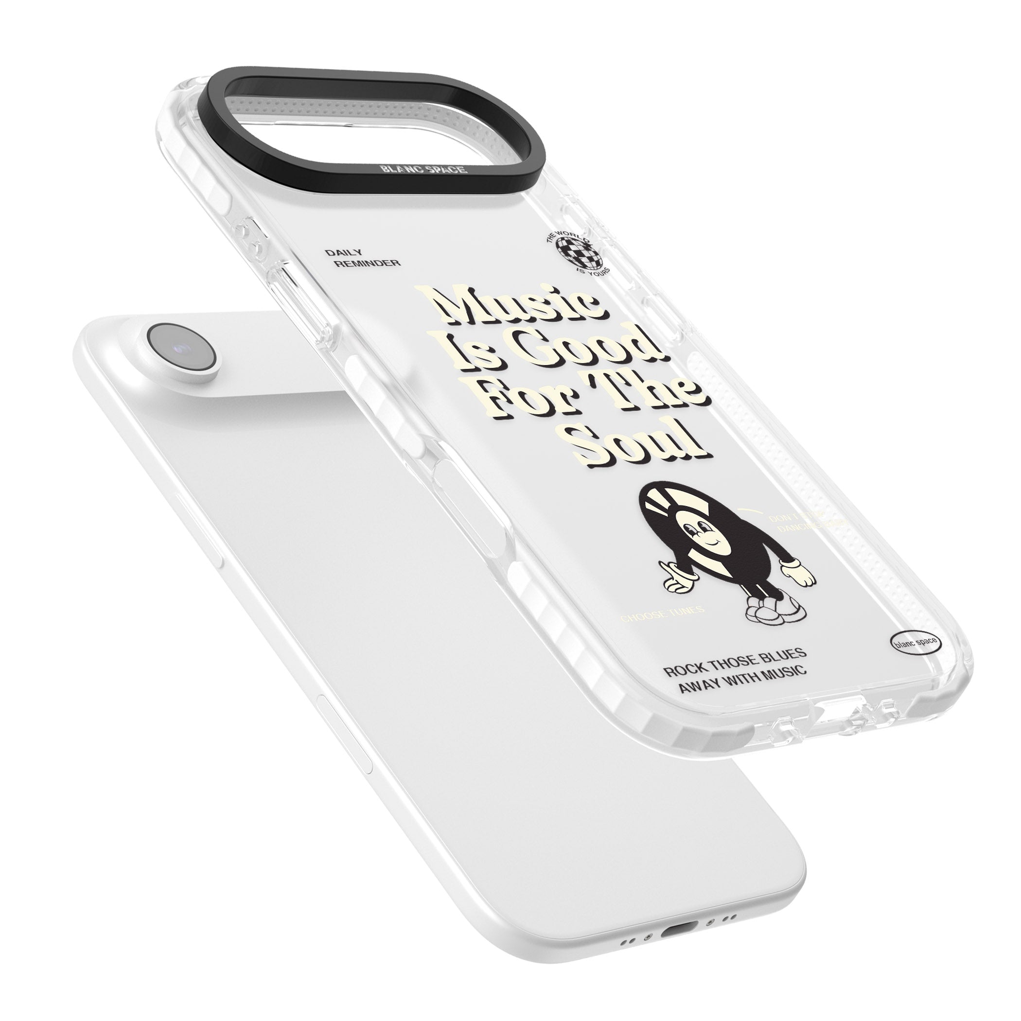 Music Is Good For The Soul iPhone 17 Air Impact Clear Phone Case Colours