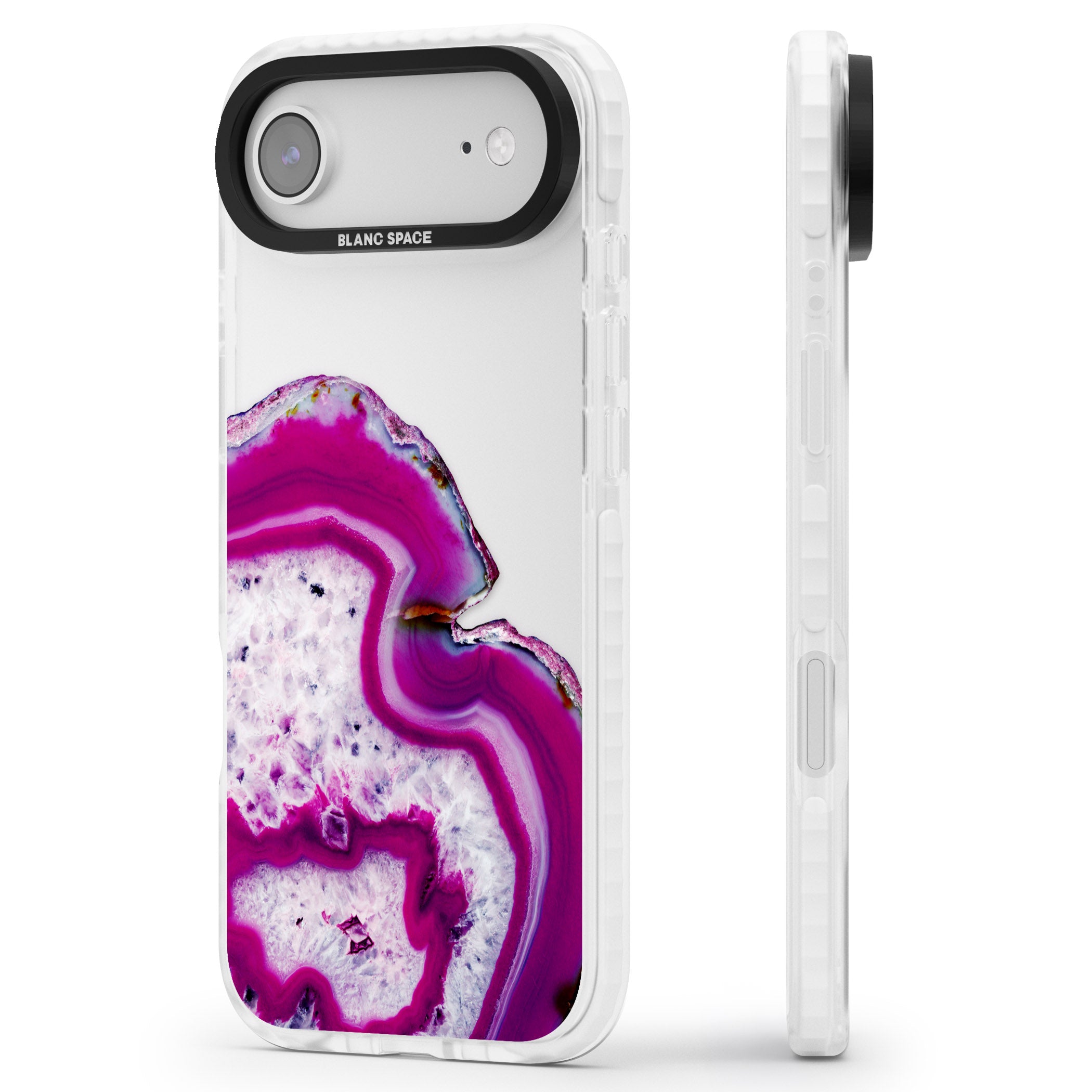 Violet Crystal Agate iPhone 17 Air Impact Clear Phone Case Side Profile