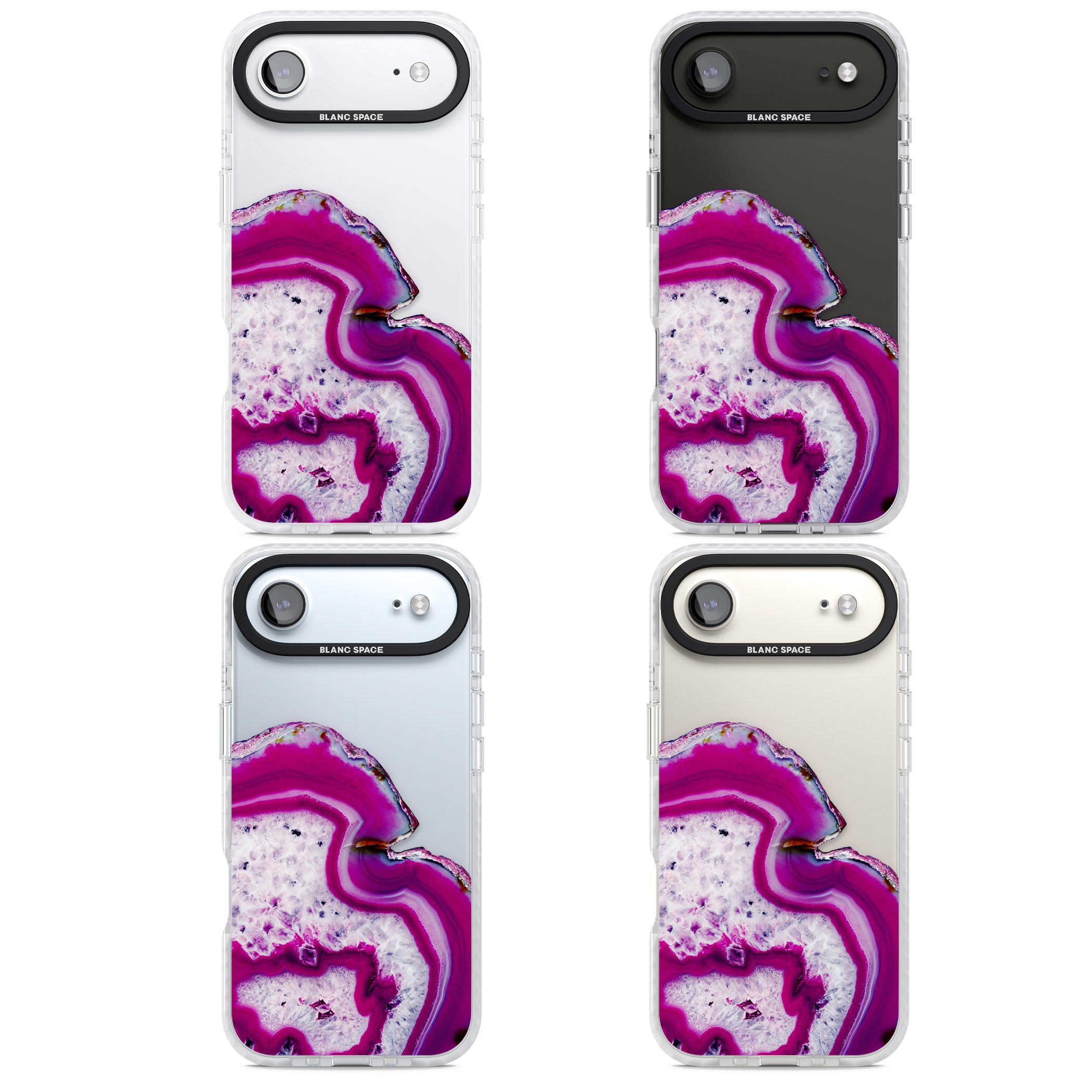 Violet Crystal Agate iPhone 17 Air Impact Clear Phone Case APT Impact Protection