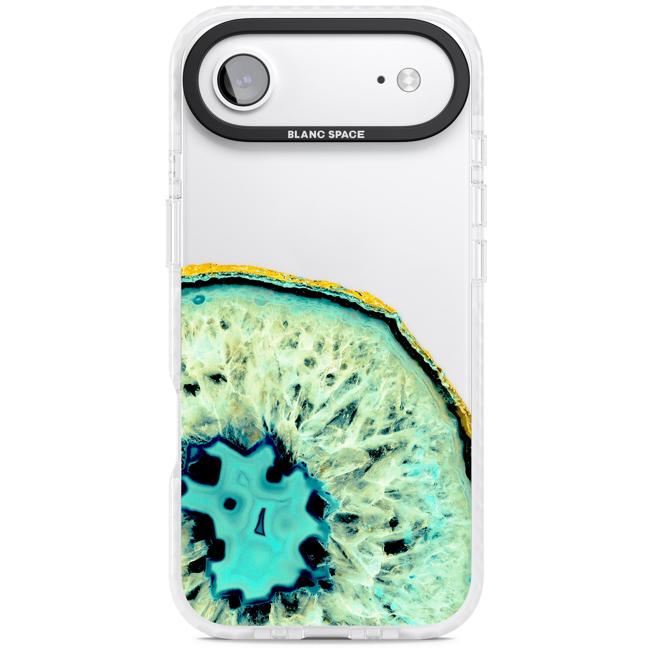 Turquoise Geode Crystal iPhone 17 Air Impact Clear Phone Case