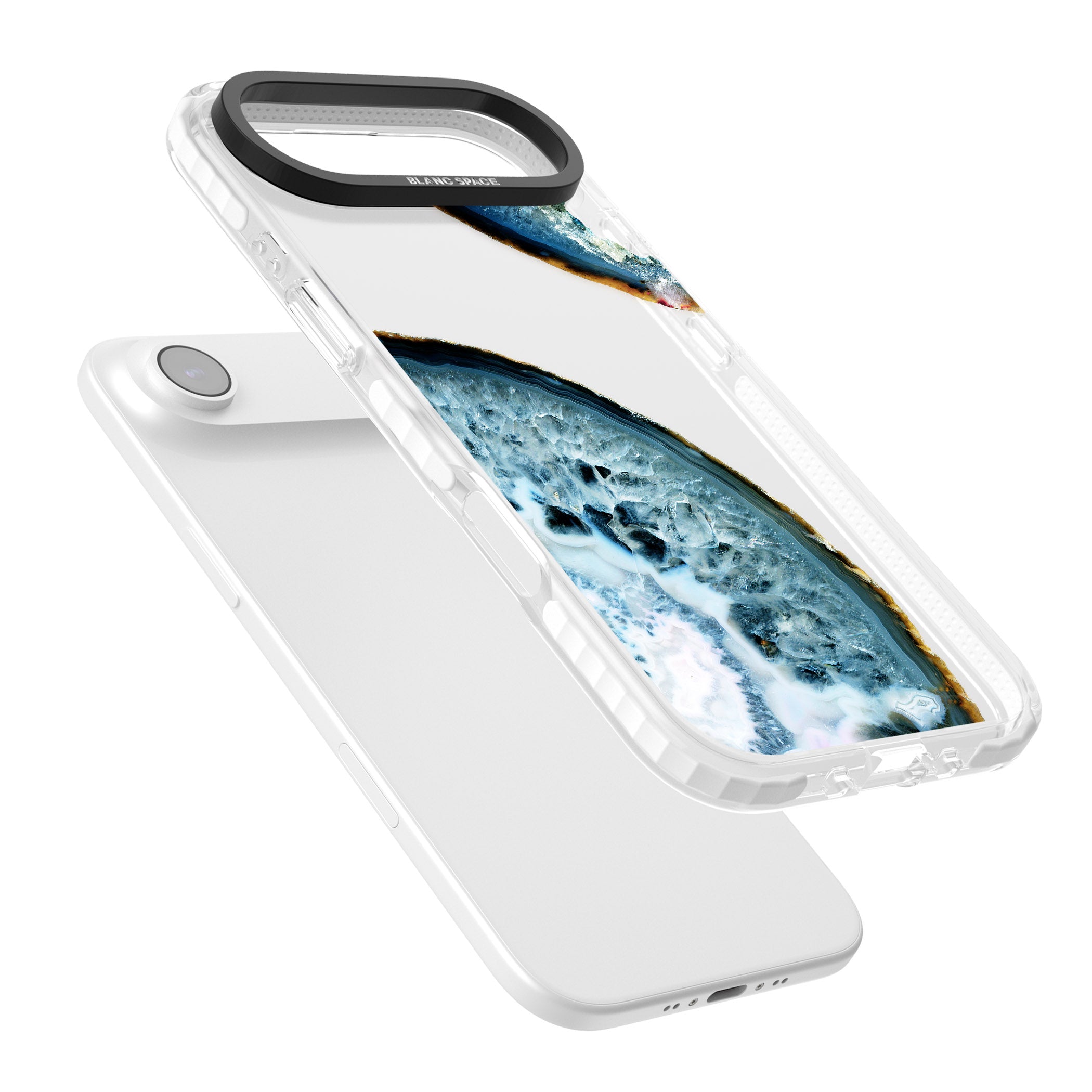 Blue Agate Slice iPhone 17 Air Impact Clear Phone Case Colours