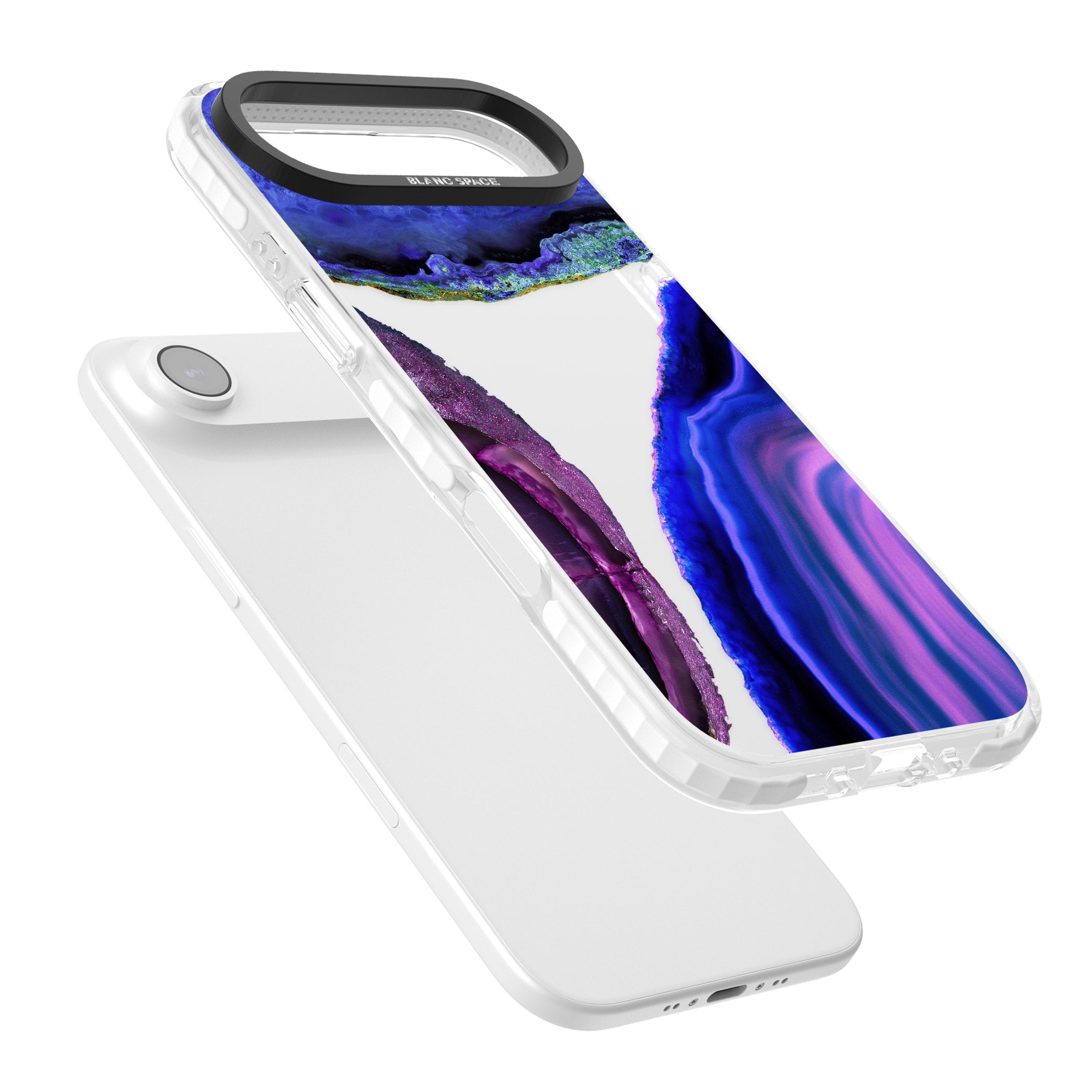 Violet Agate Slice iPhone 17 Air Impact Clear Phone Case Colours