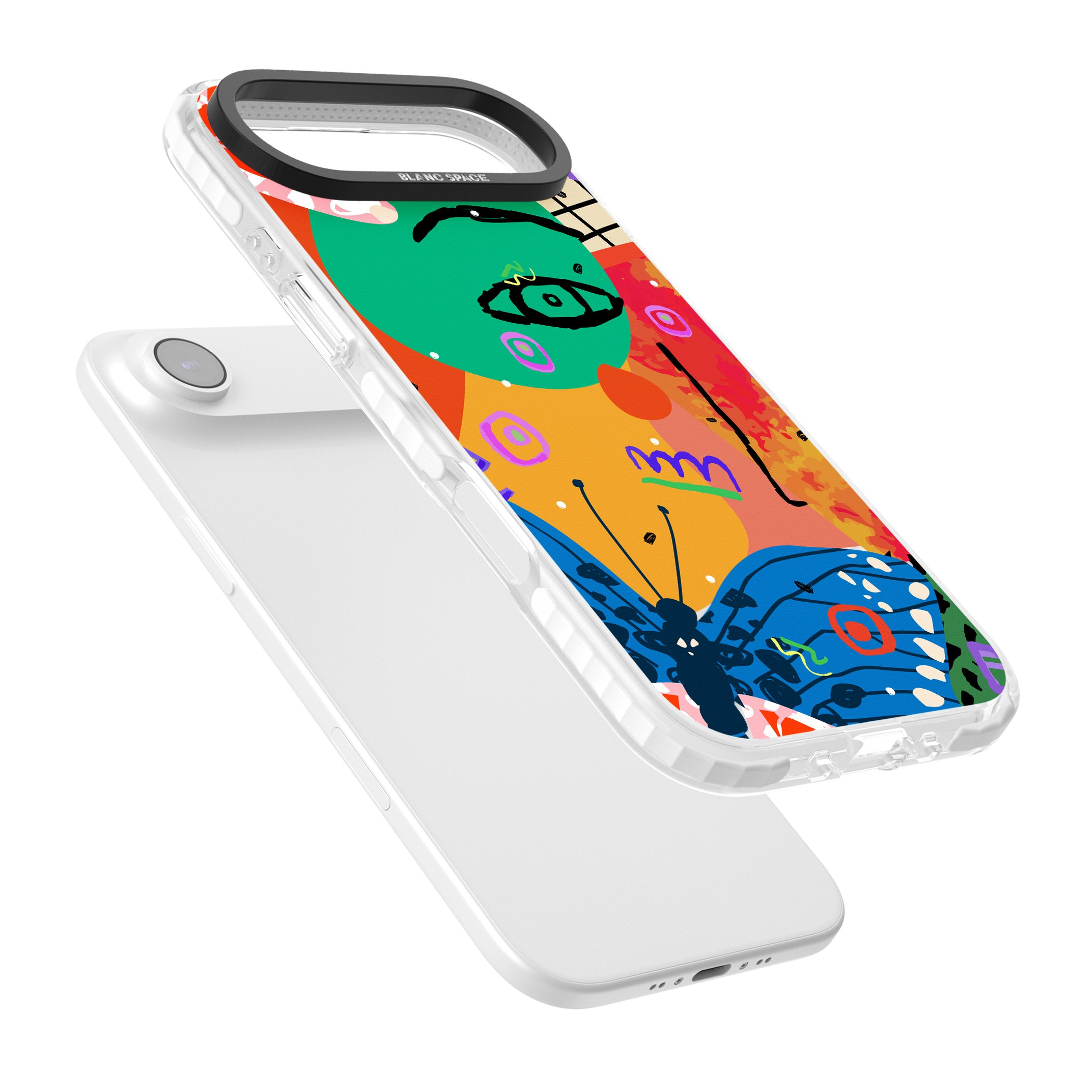 Abstract Butterfly iPhone 17 Air Impact Clear Phone Case Colours