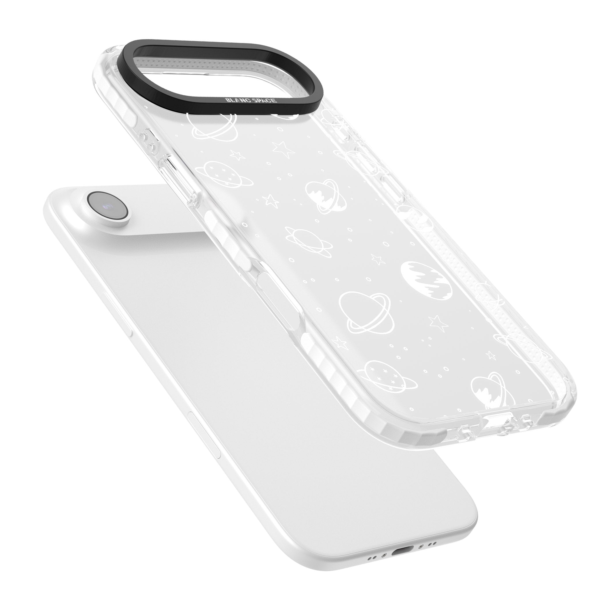Cosmic Sketch White Clear iPhone 17 Air Impact Clear Phone Case Colours
