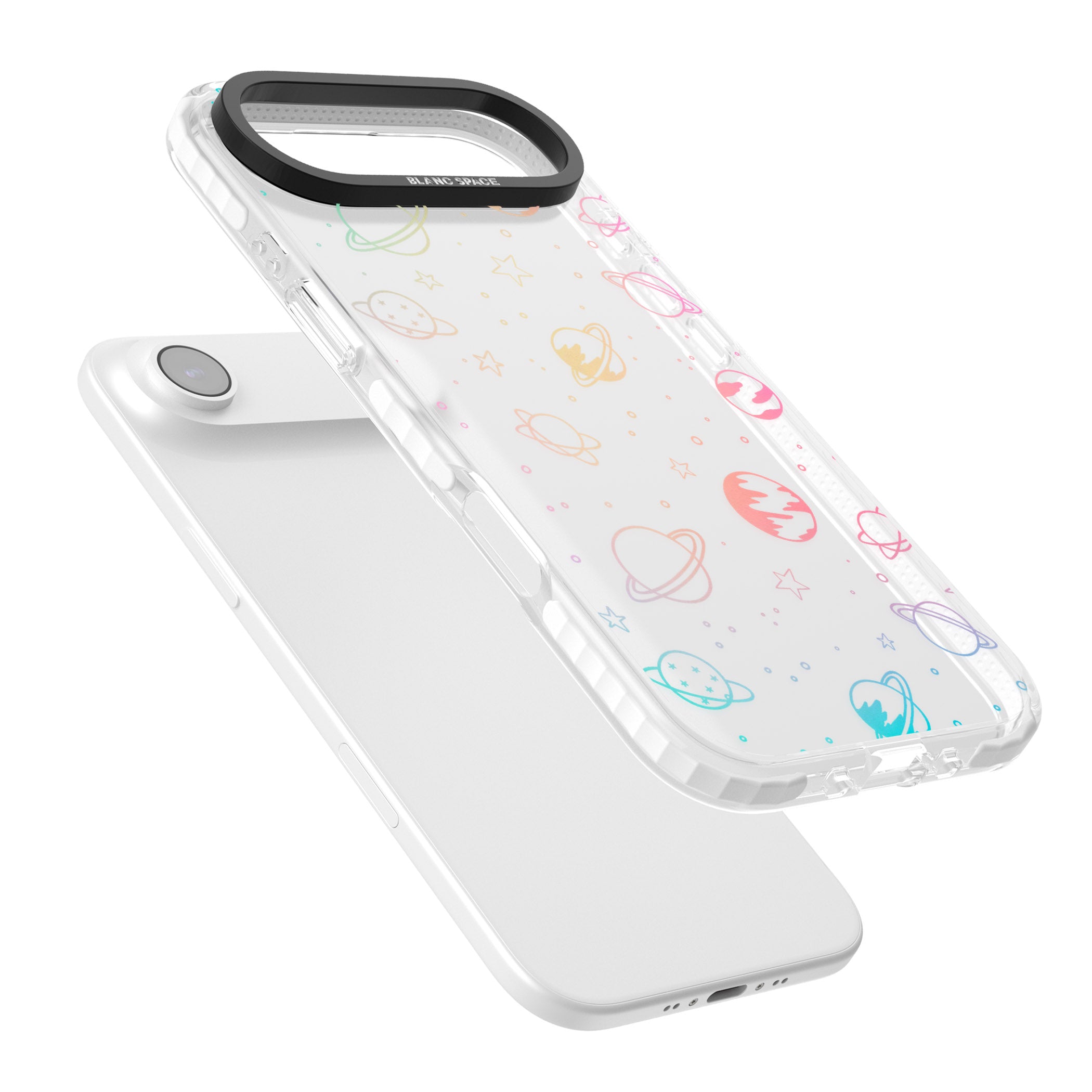 Pastel Space Universe iPhone 17 Air Impact Clear Phone Case Colours