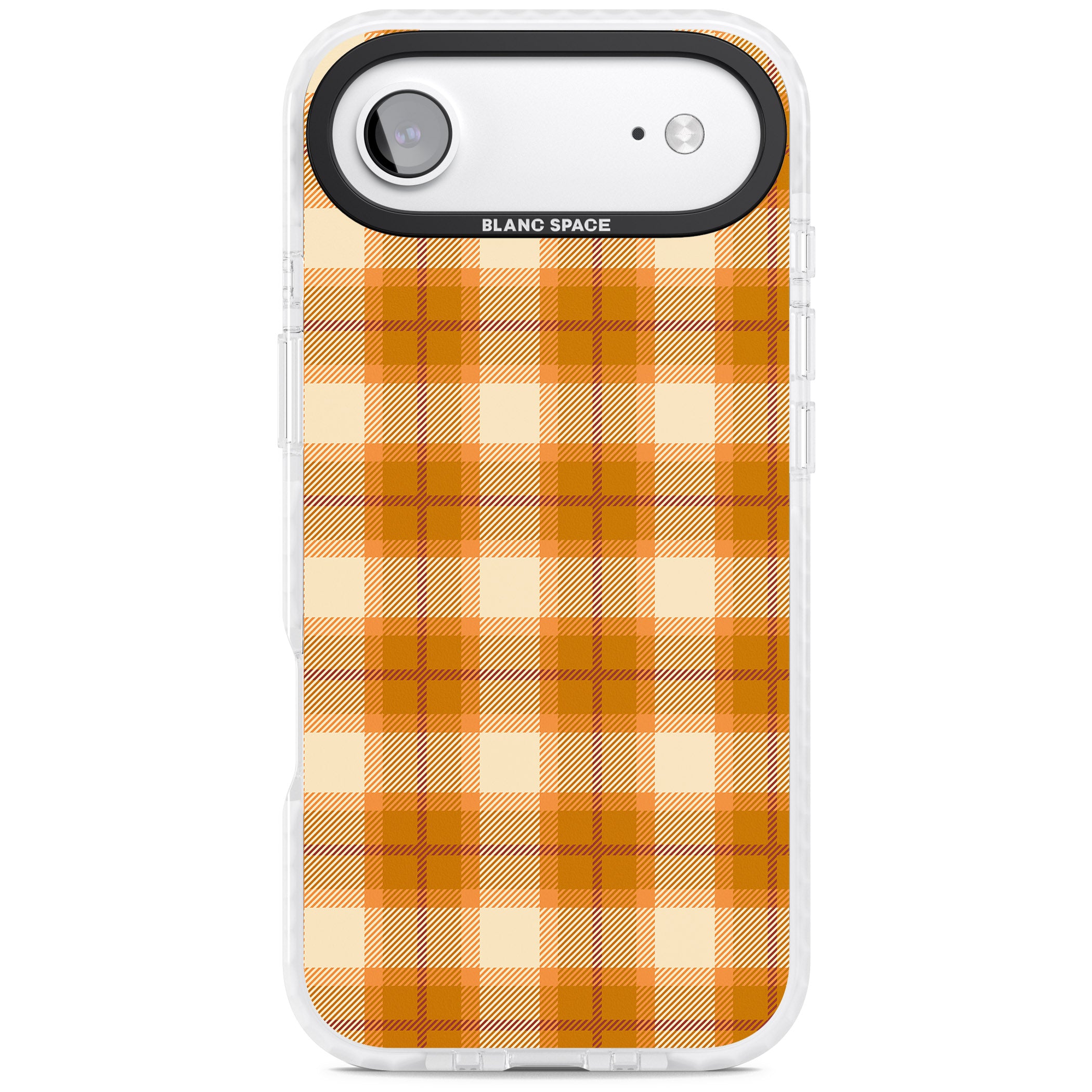 Pumpkin Plaid iPhone 17 Air Impact Clear Phone Case