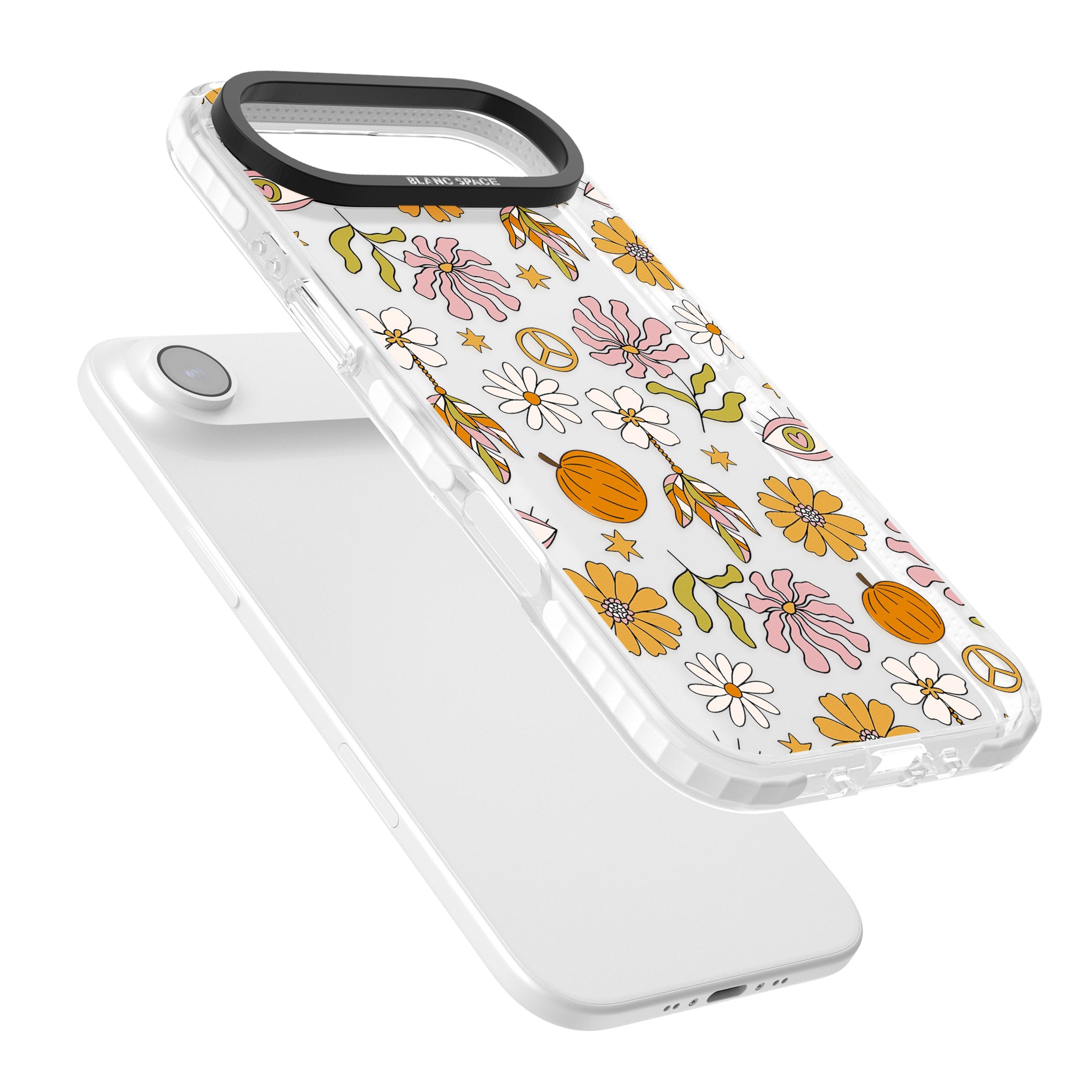 Retro Boho Fall Floral iPhone 17 Air Impact Clear Phone Case Colours