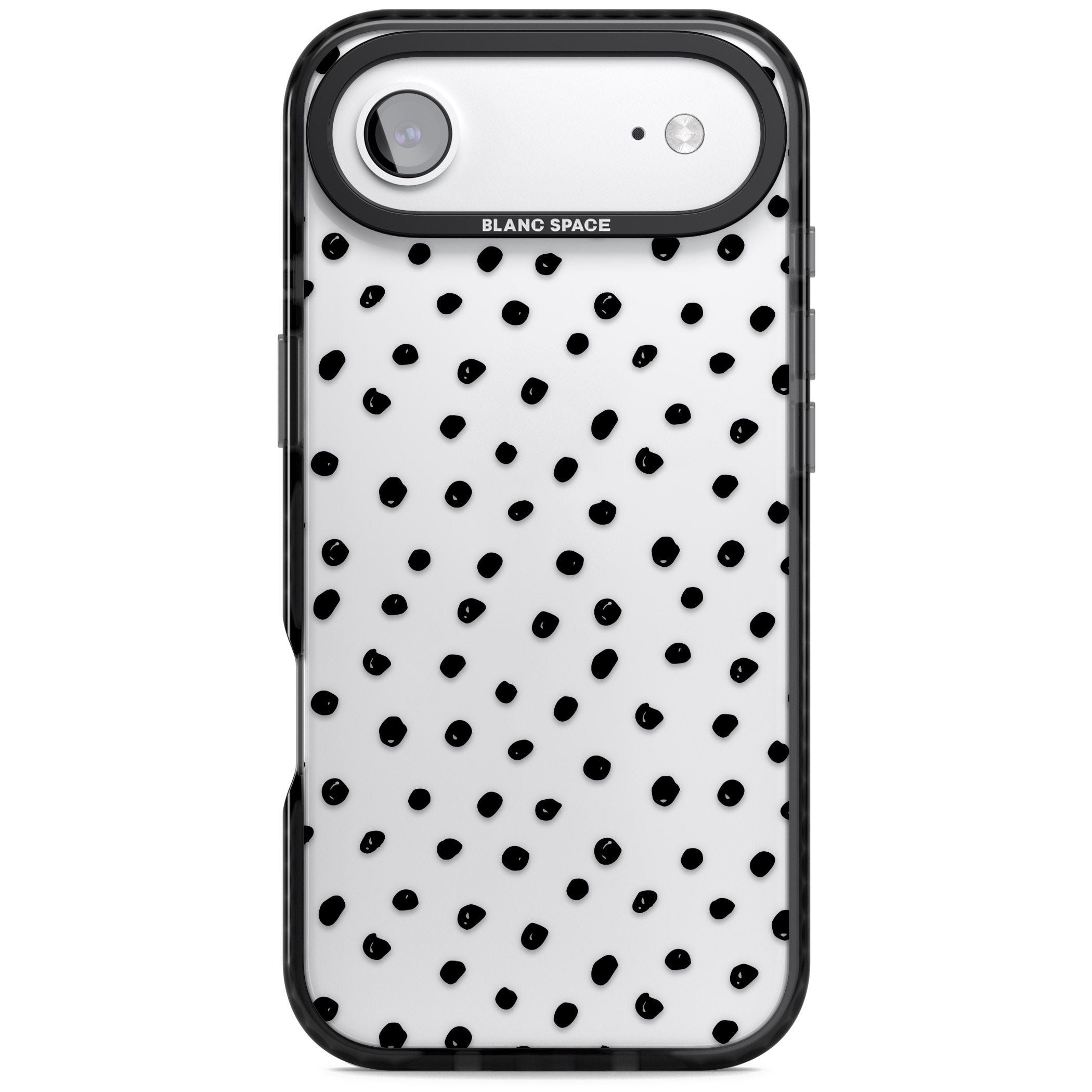 Messy Black Dot Pattern iPhone 17 Air Impact Black Phone Case