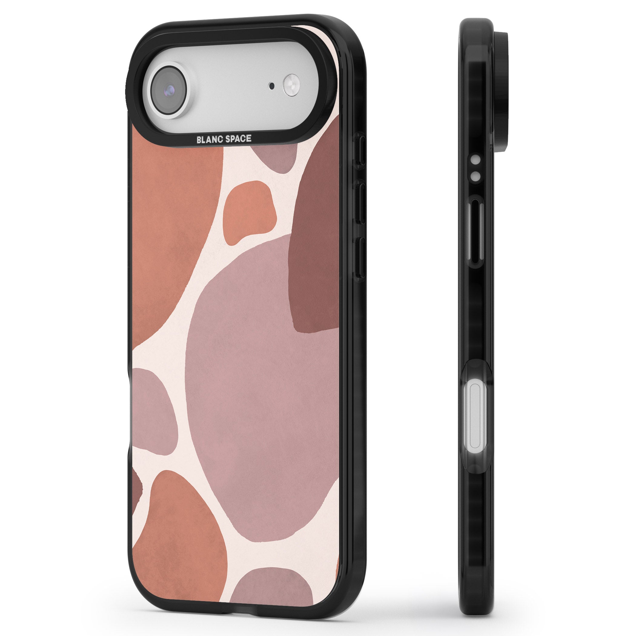 Terra Abstract iPhone 17 Air Impact Black Phone Case Side Profile