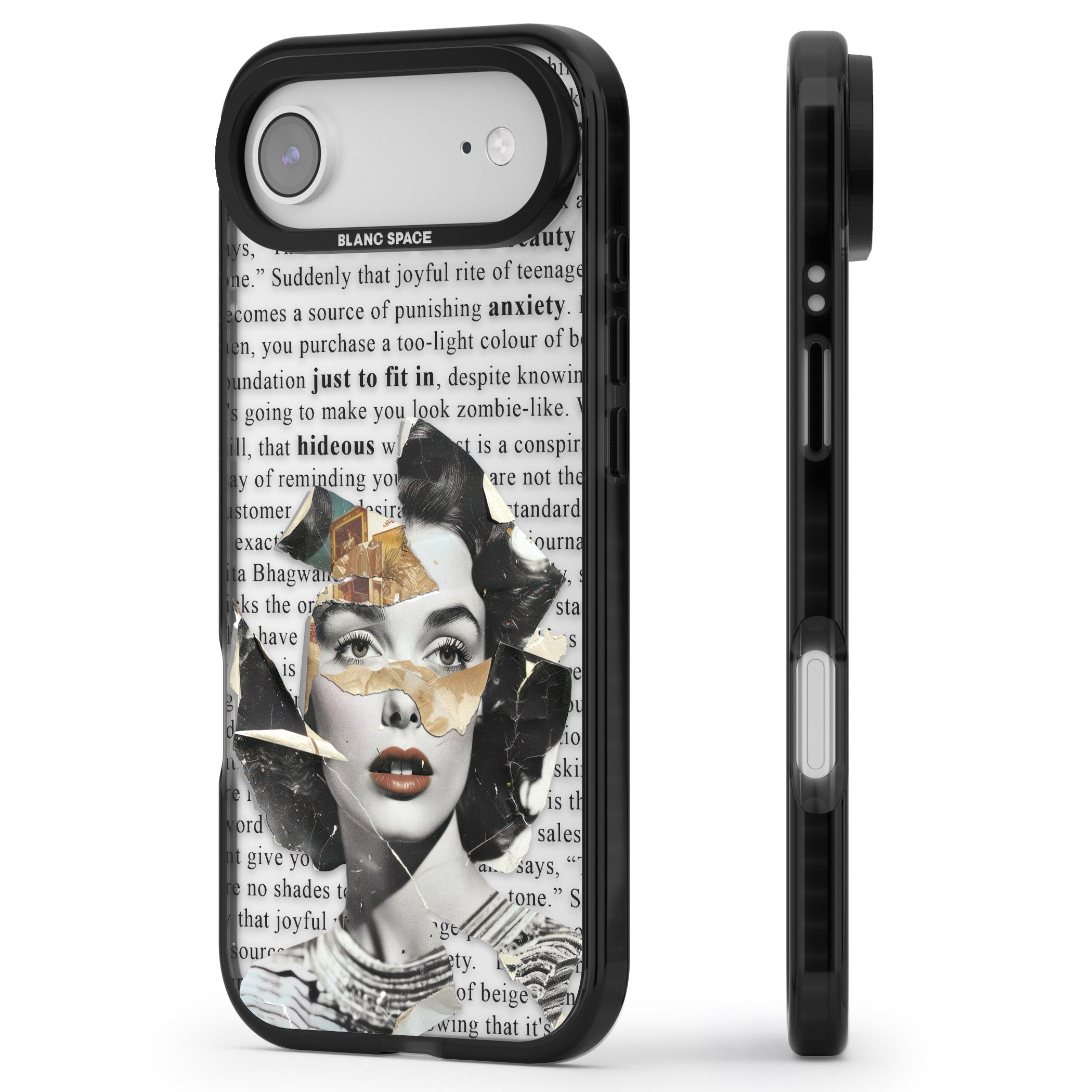 Beauty Is Within iPhone 17 Air Impact Black Phone Case Side Profile