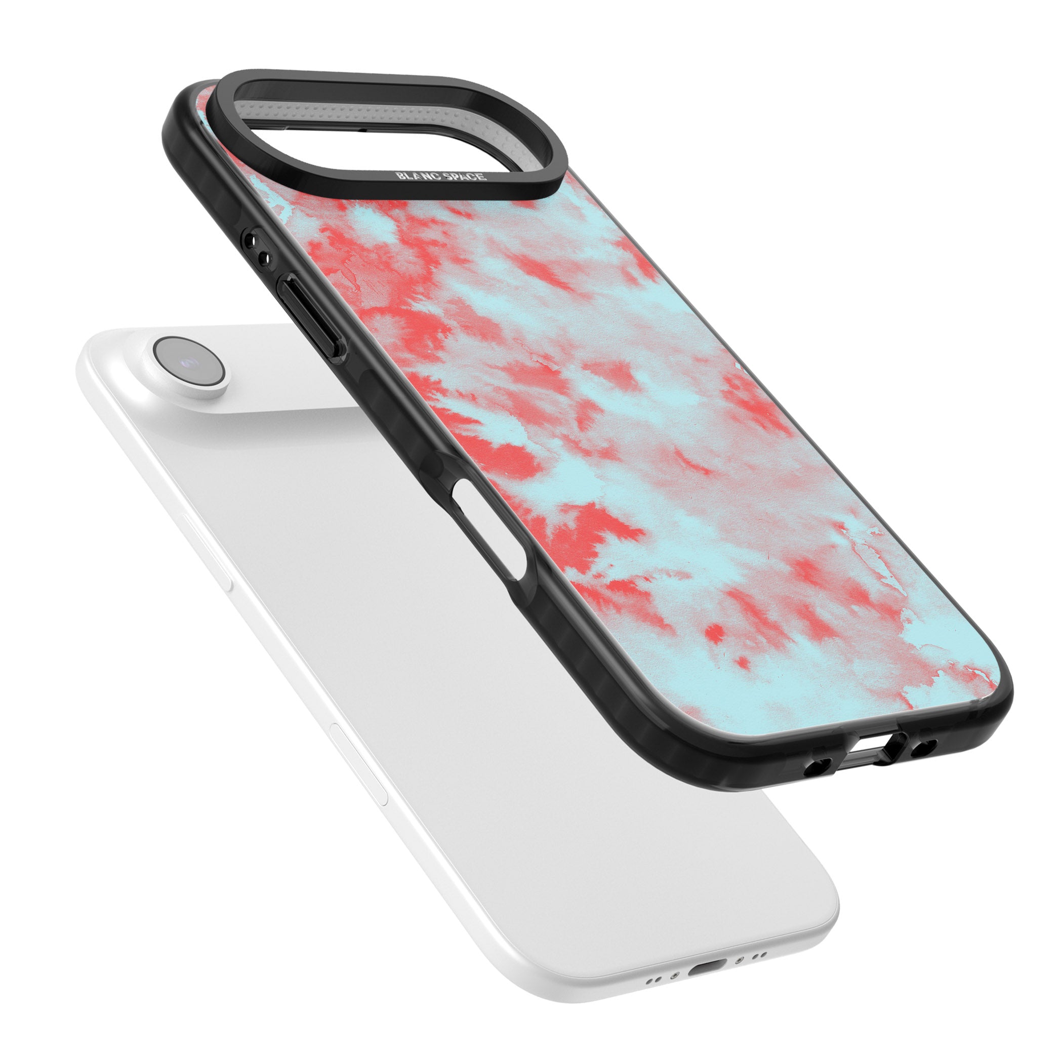 Red & Blue Acid Cloud iPhone 17 Air Impact Black Phone Case Colours