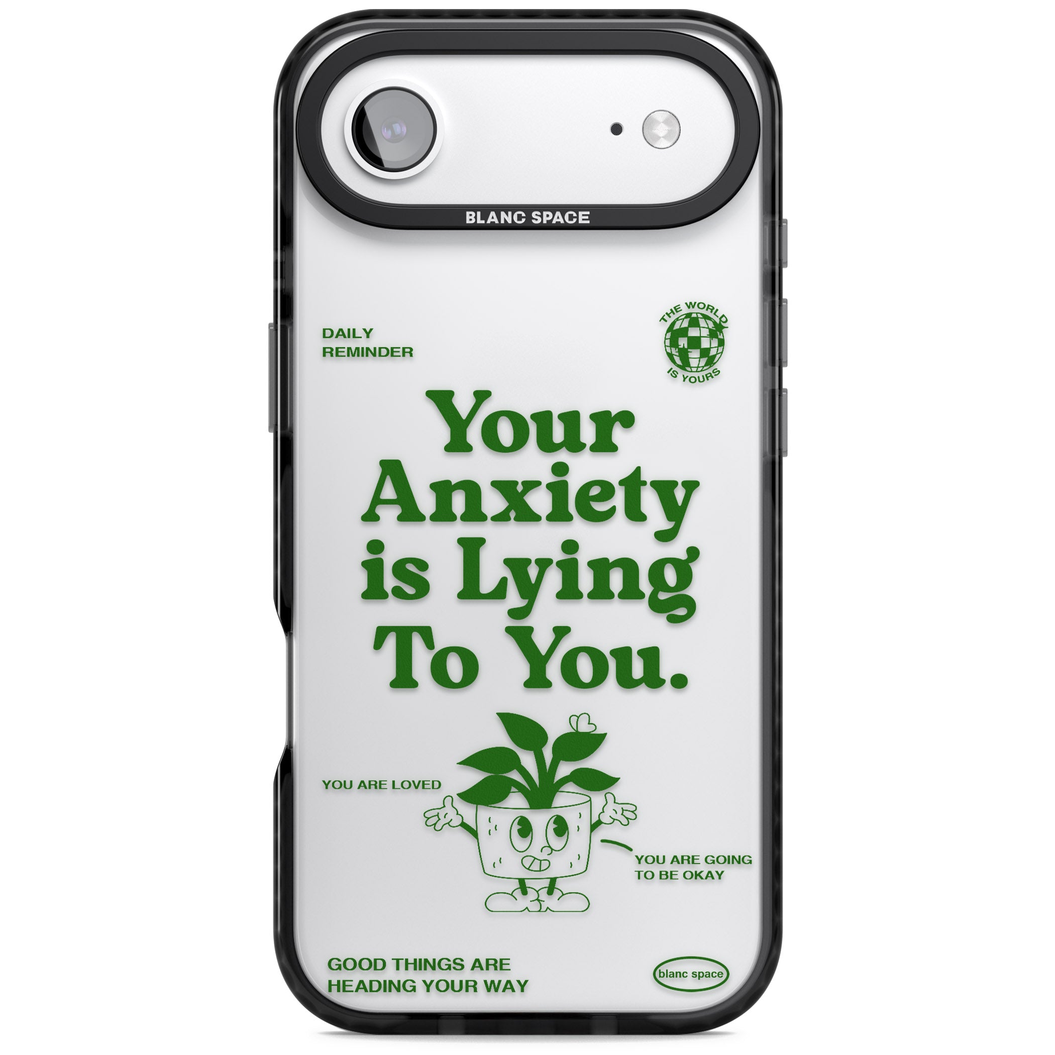 Your Anxiety Is Lying To You iPhone 17 Air Impact Black Phone Case