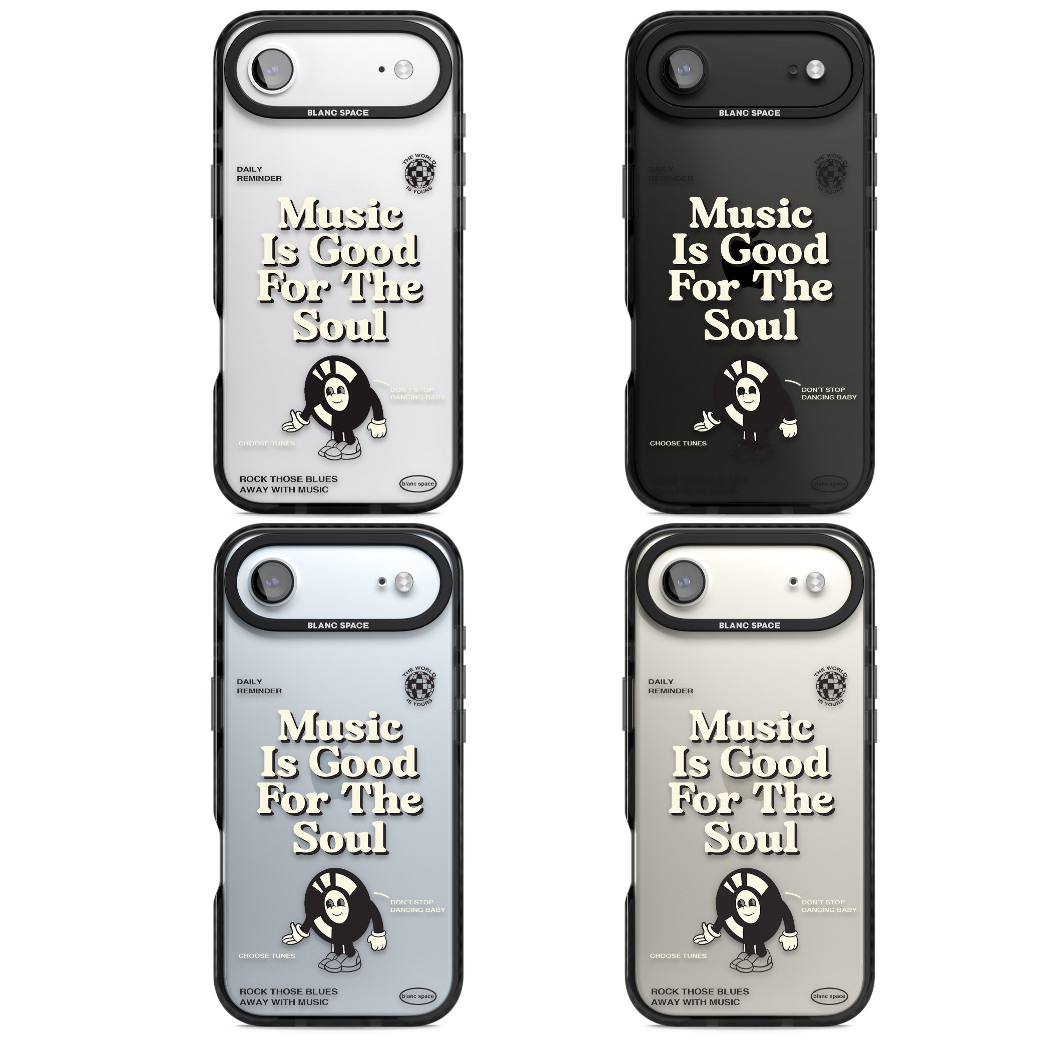 Music Is Good For The Soul iPhone 17 Air Impact Black Phone Case APT Impact Protection