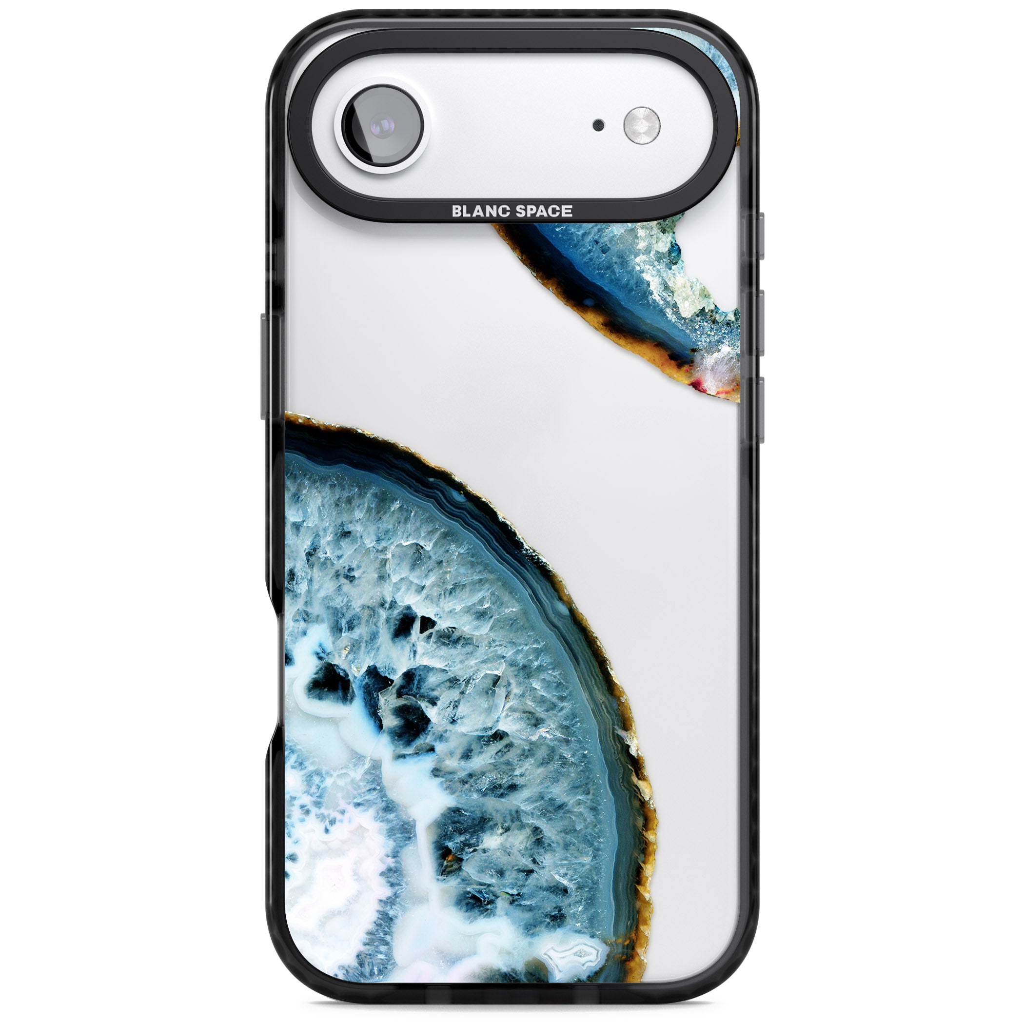 Blue Agate Slice iPhone 17 Air Impact Black Phone Case