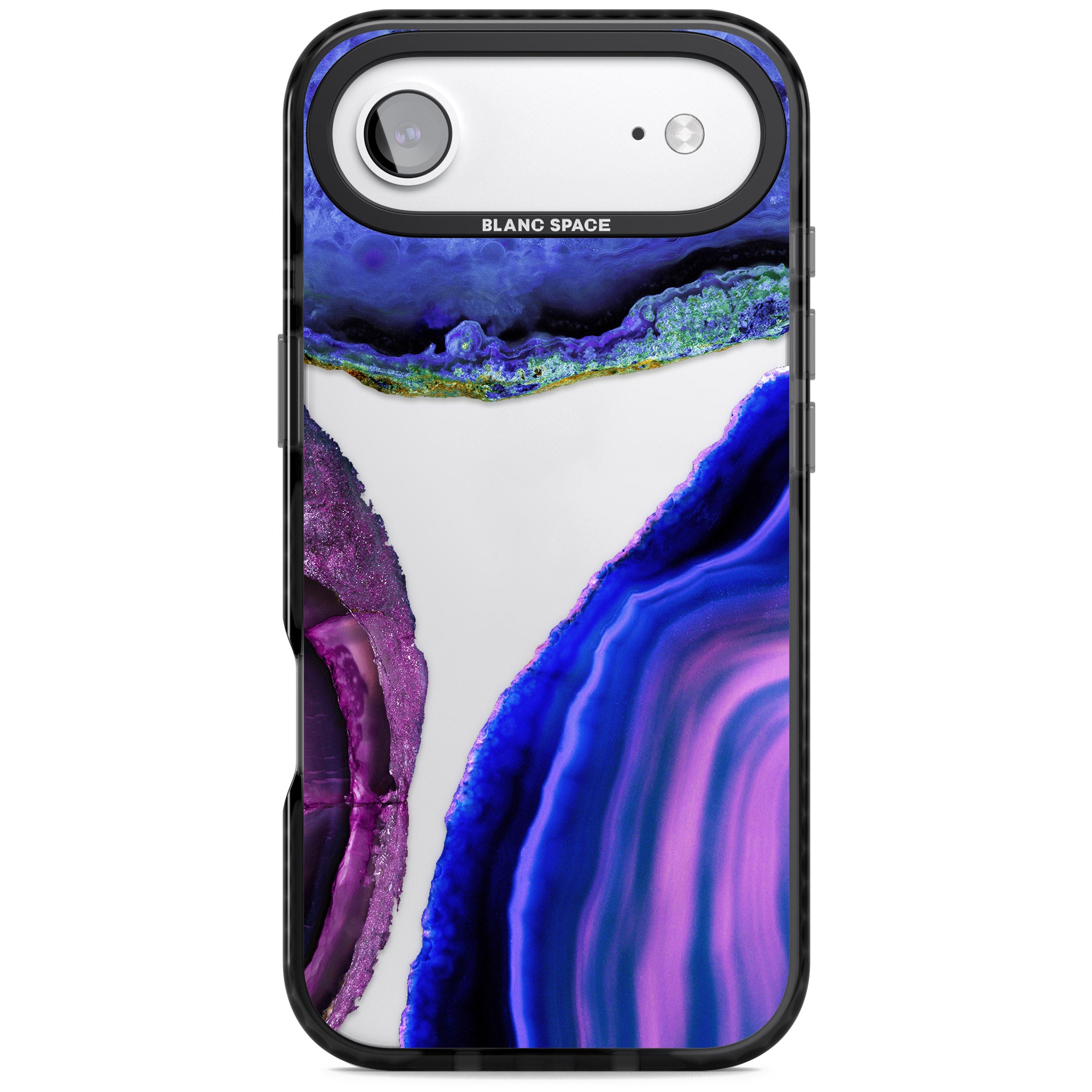Violet Agate Slice iPhone 17 Air Impact Black Phone Case