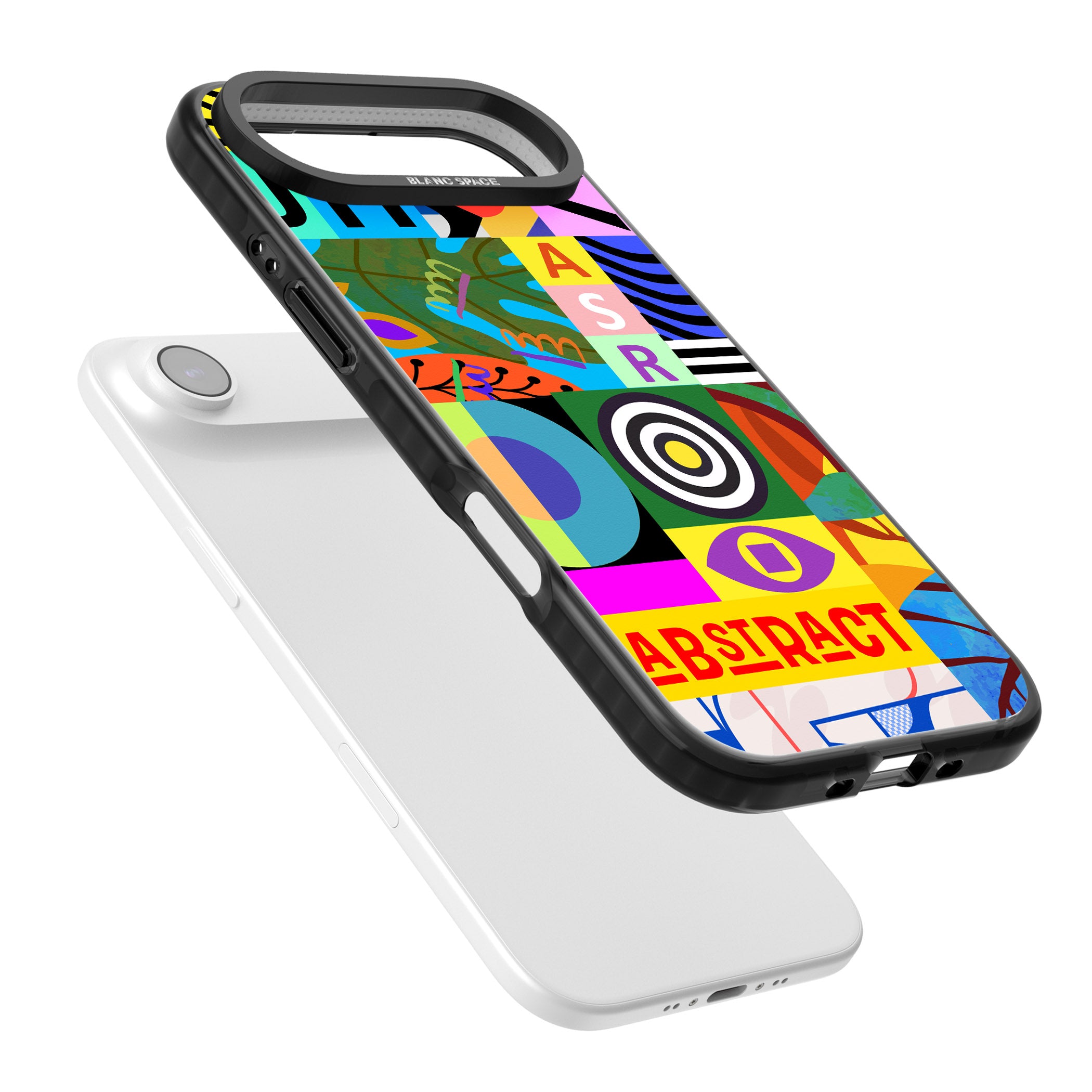 Abstract Pattern Patchwork iPhone 17 Air Impact Black Phone Case Colours