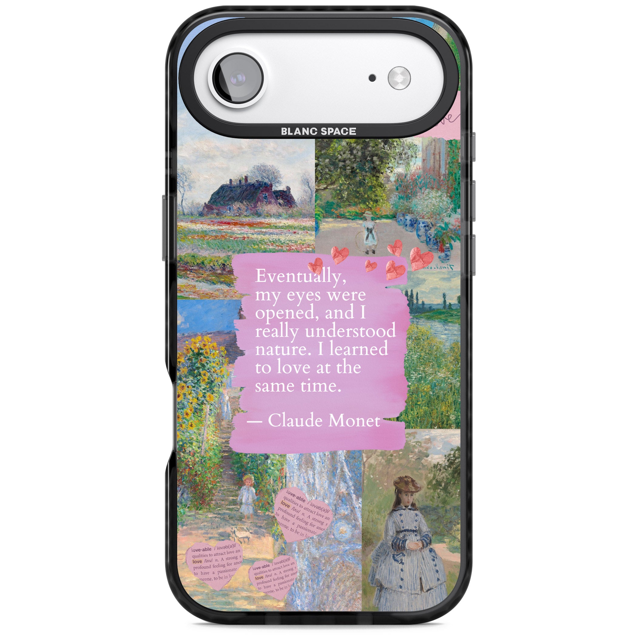 Monet 'Eyes Were Opened' Collage iPhone 17 Air Impact Black Phone Case