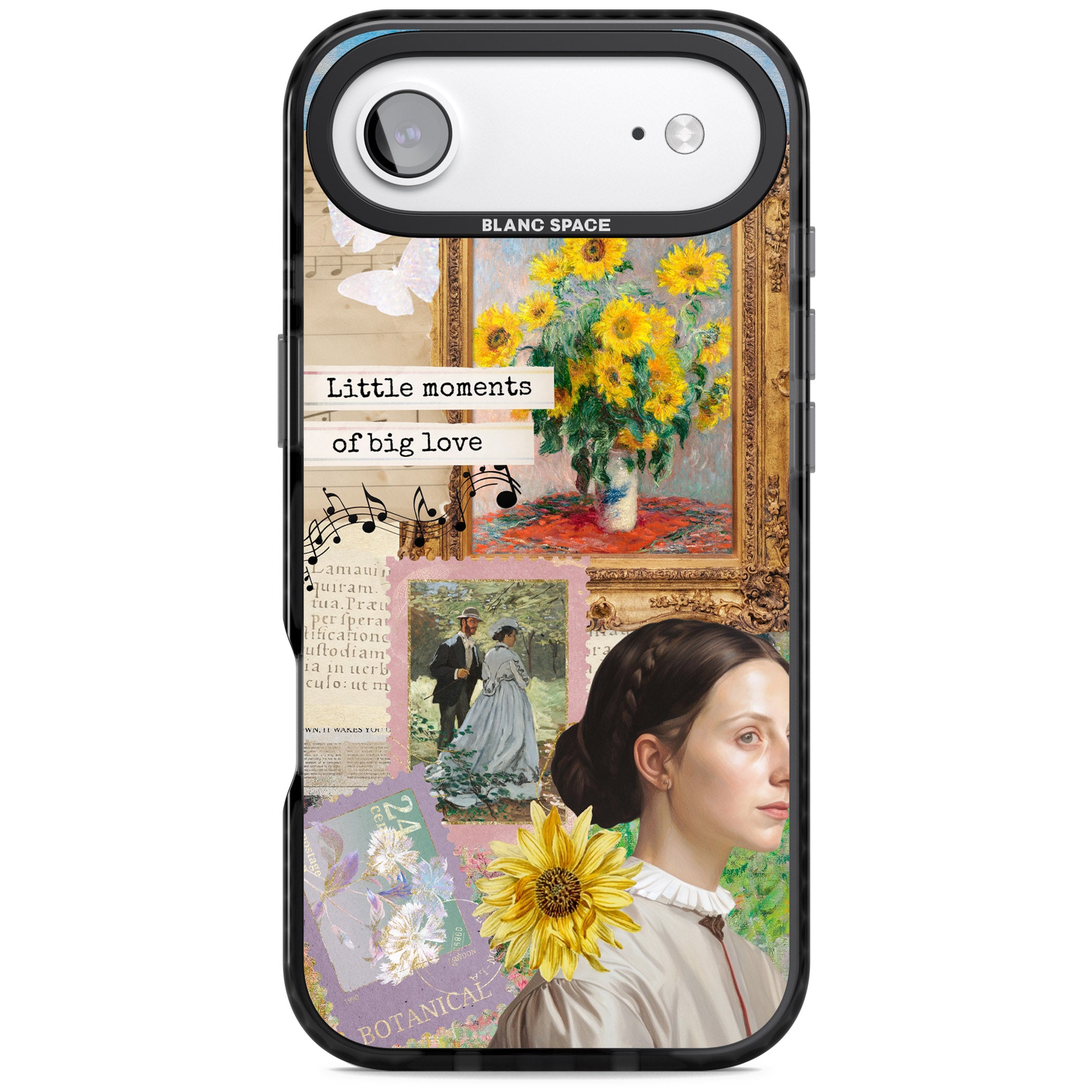 Monet 'Little Moments' Collage iPhone 17 Air Impact Black Phone Case