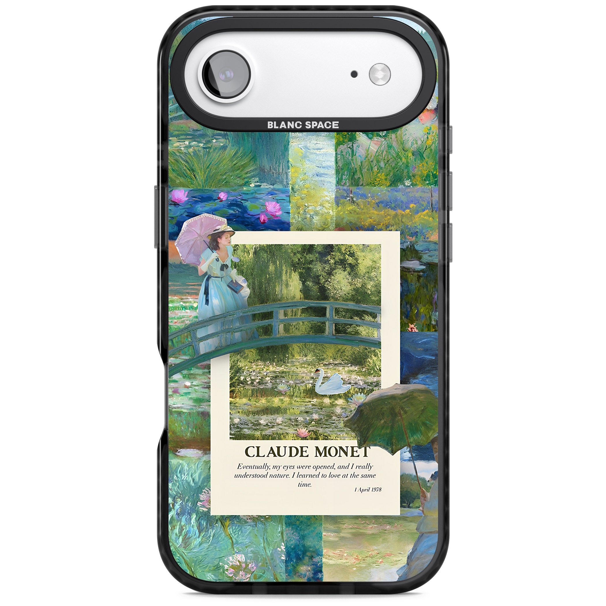 Monet Gardens iPhone 17 Air Impact Black Phone Case