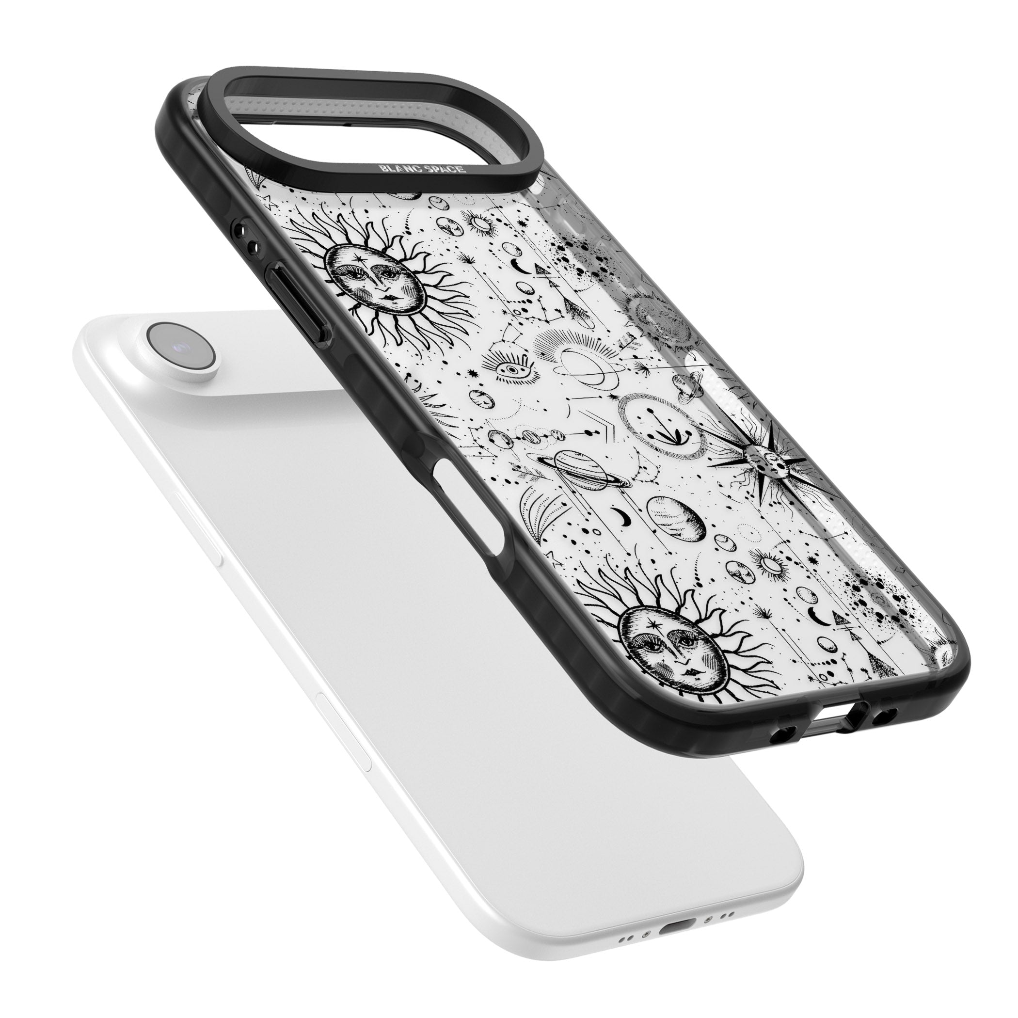 Cosmic Sun & Planets Zodiac iPhone 17 Air Impact Black Phone Case Colours