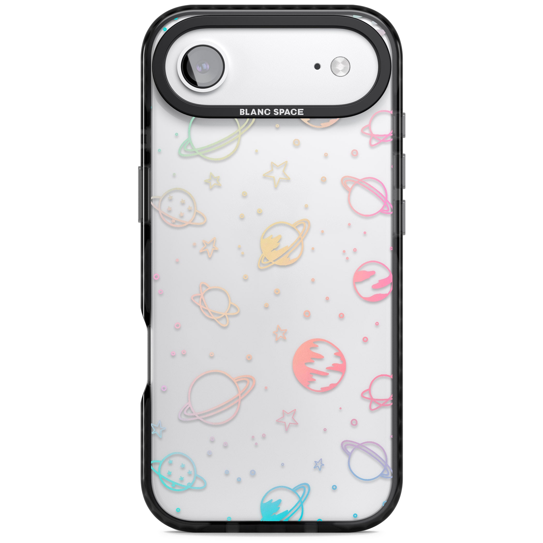 Pastel Space Universe iPhone 17 Air Impact Black Phone Case