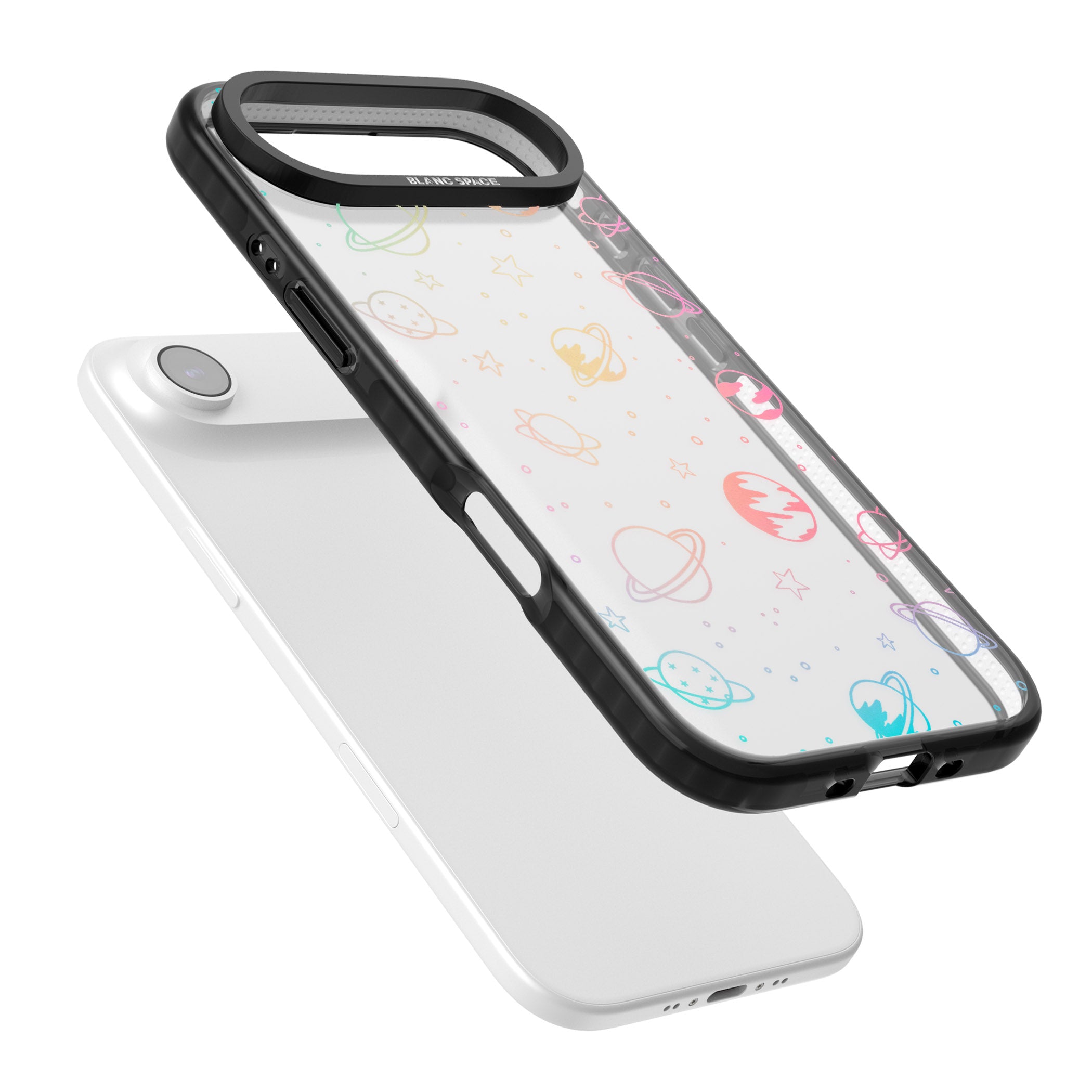 Pastel Space Universe iPhone 17 Air Impact Black Phone Case Colours