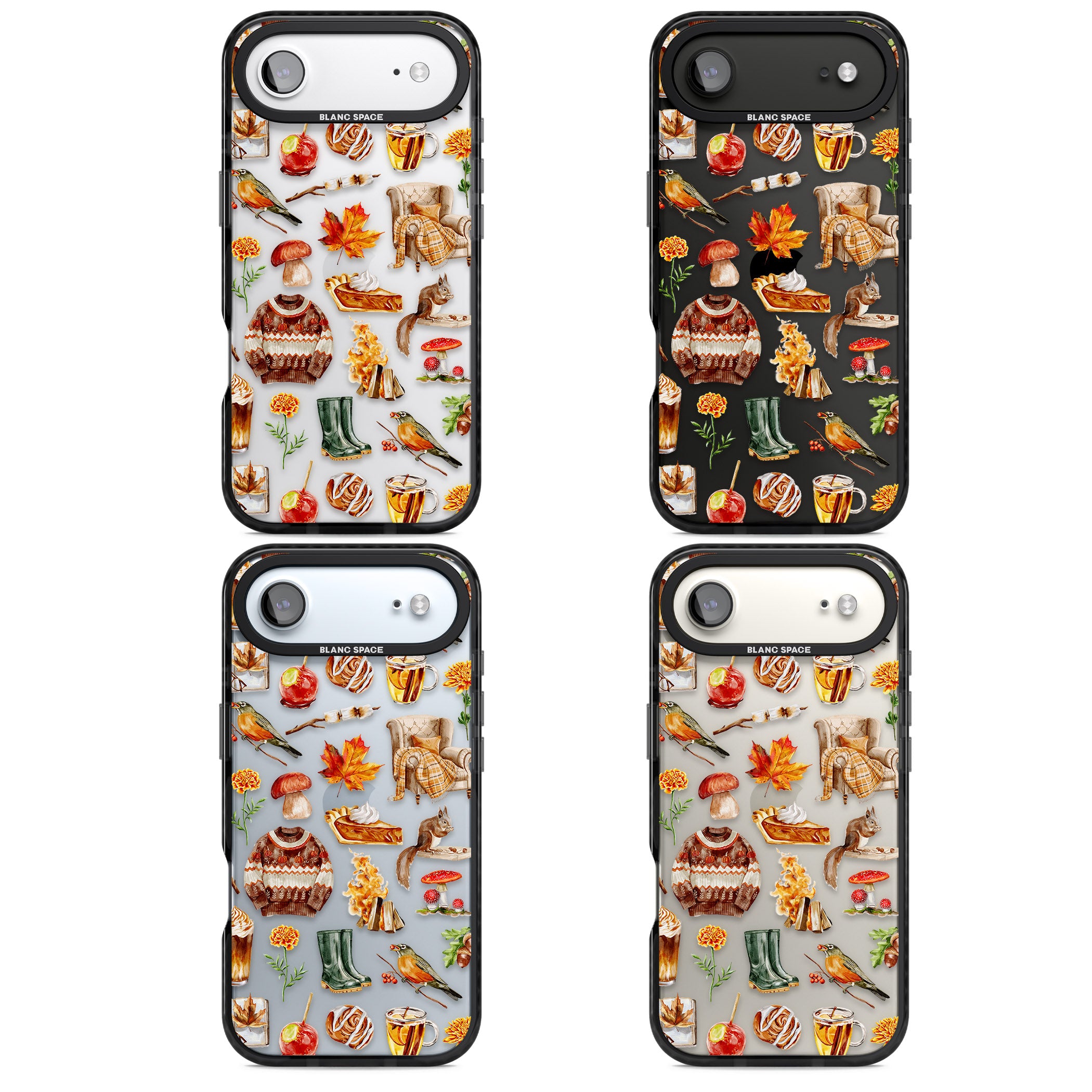 Cozy Autumn Aesthetic iPhone 17 Air Impact Black Phone Case APT Impact Protection