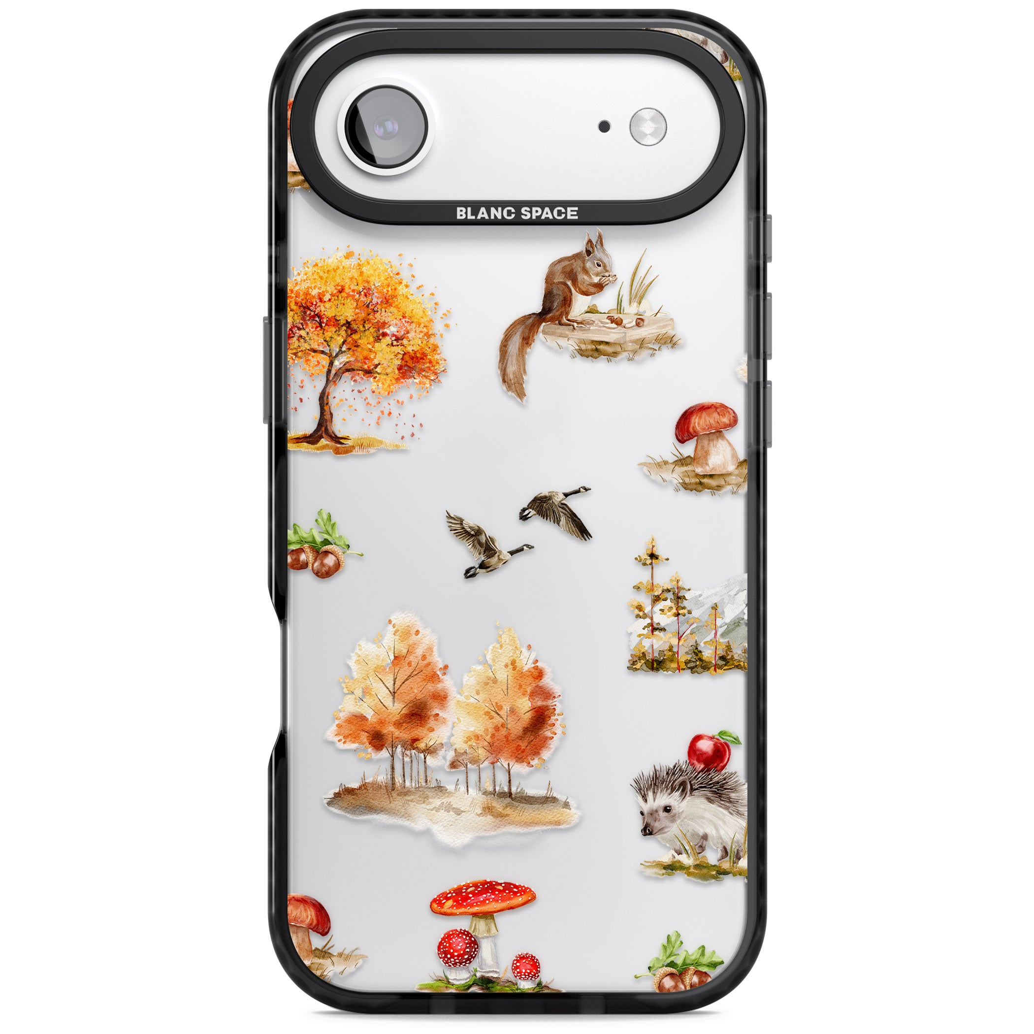 Fall Forest Friends iPhone 17 Air Impact Black Phone Case