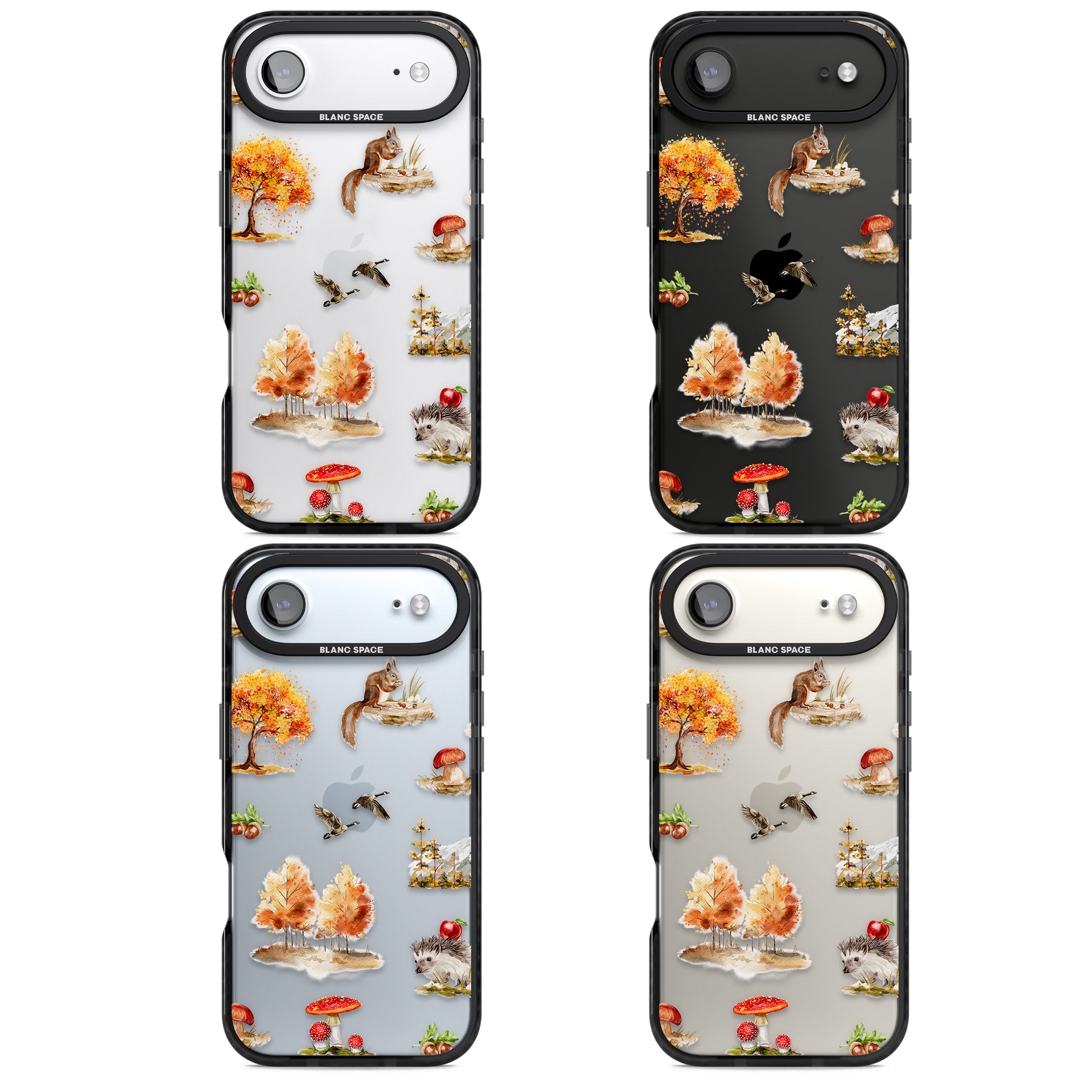 Fall Forest Friends iPhone 17 Air Impact Black Phone Case APT Impact Protection