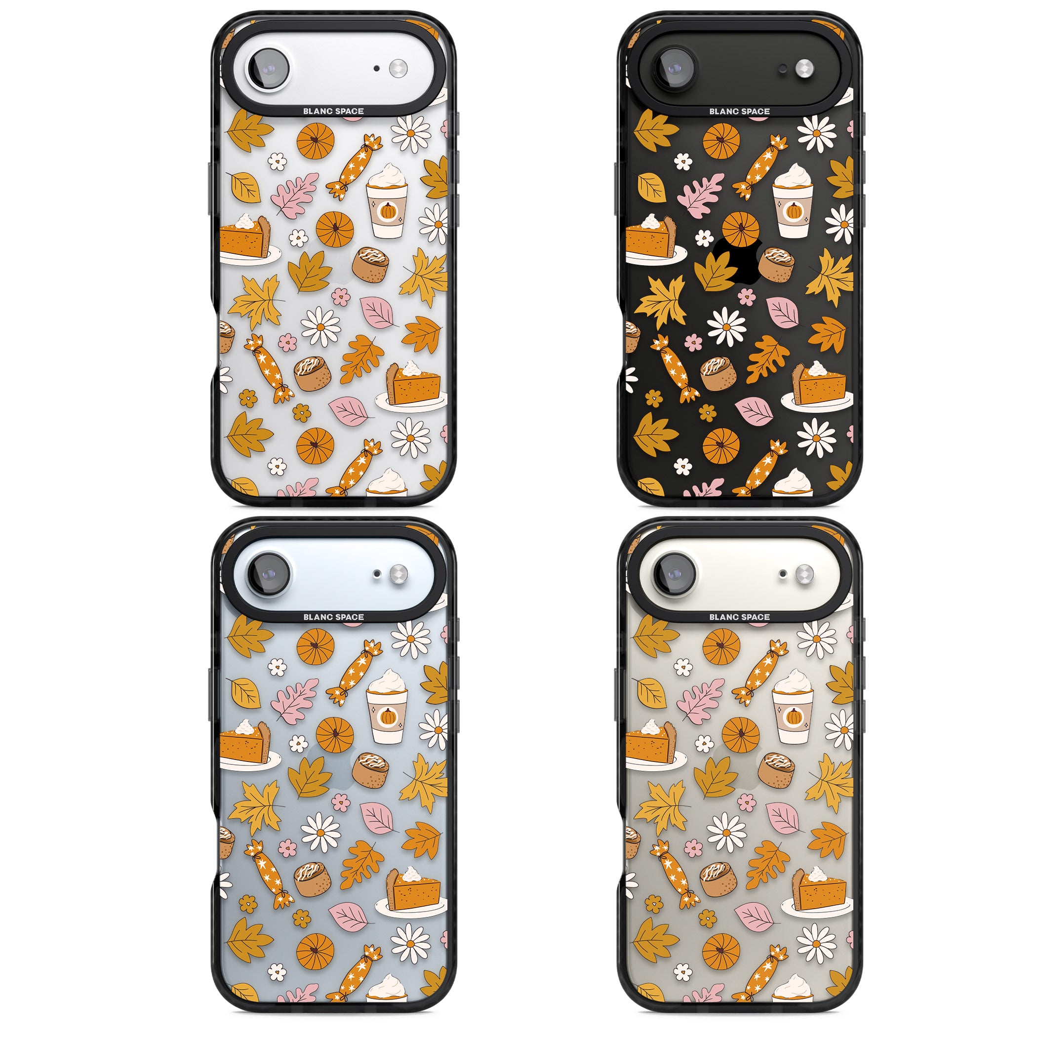Pumpkin Spice iPhone 17 Air Impact Black Phone Case APT Impact Protection