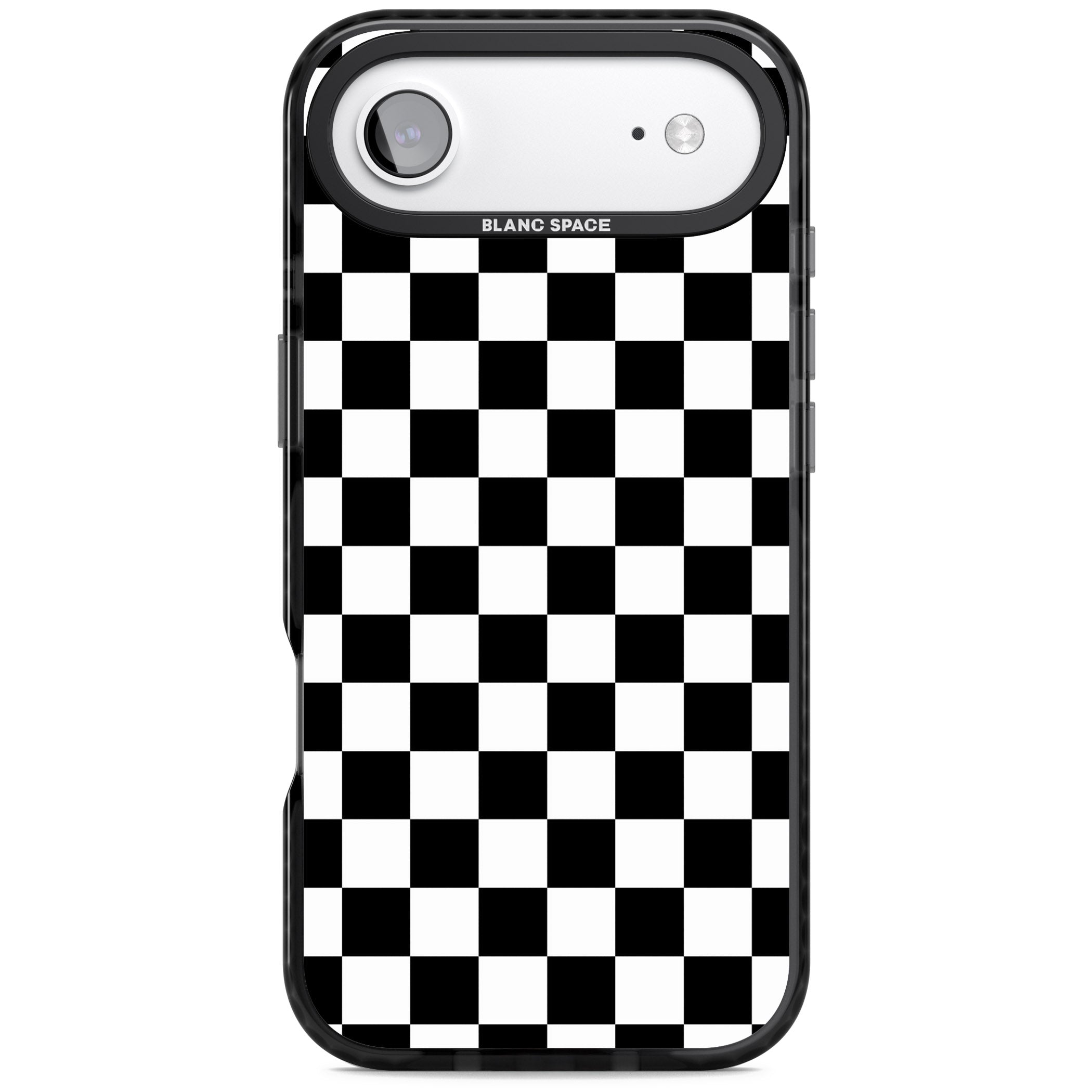 Black Checkered iPhone 17 Air Impact Black Phone Case