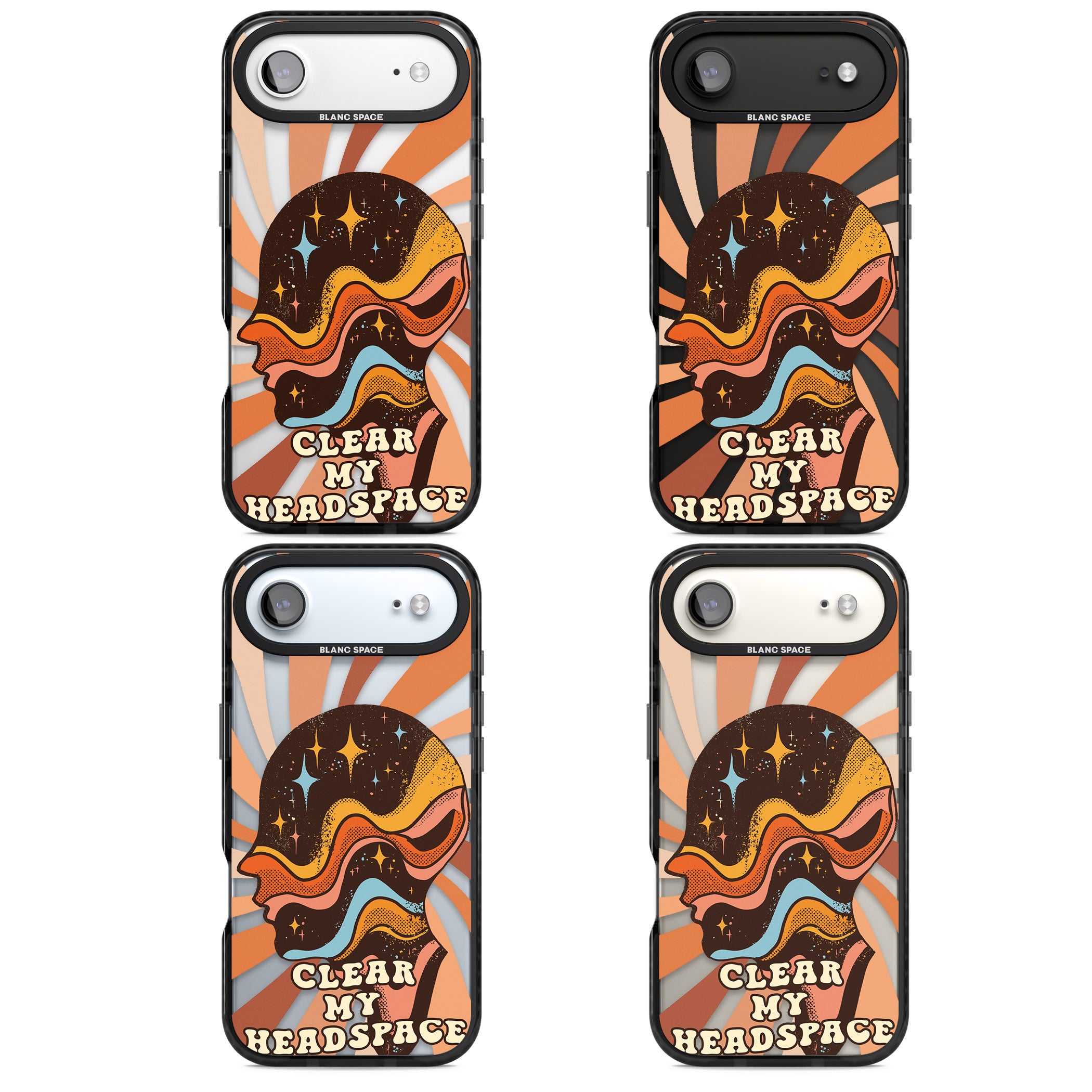 Clear My Headspace iPhone 17 Air Impact Black Phone Case APT Impact Protection