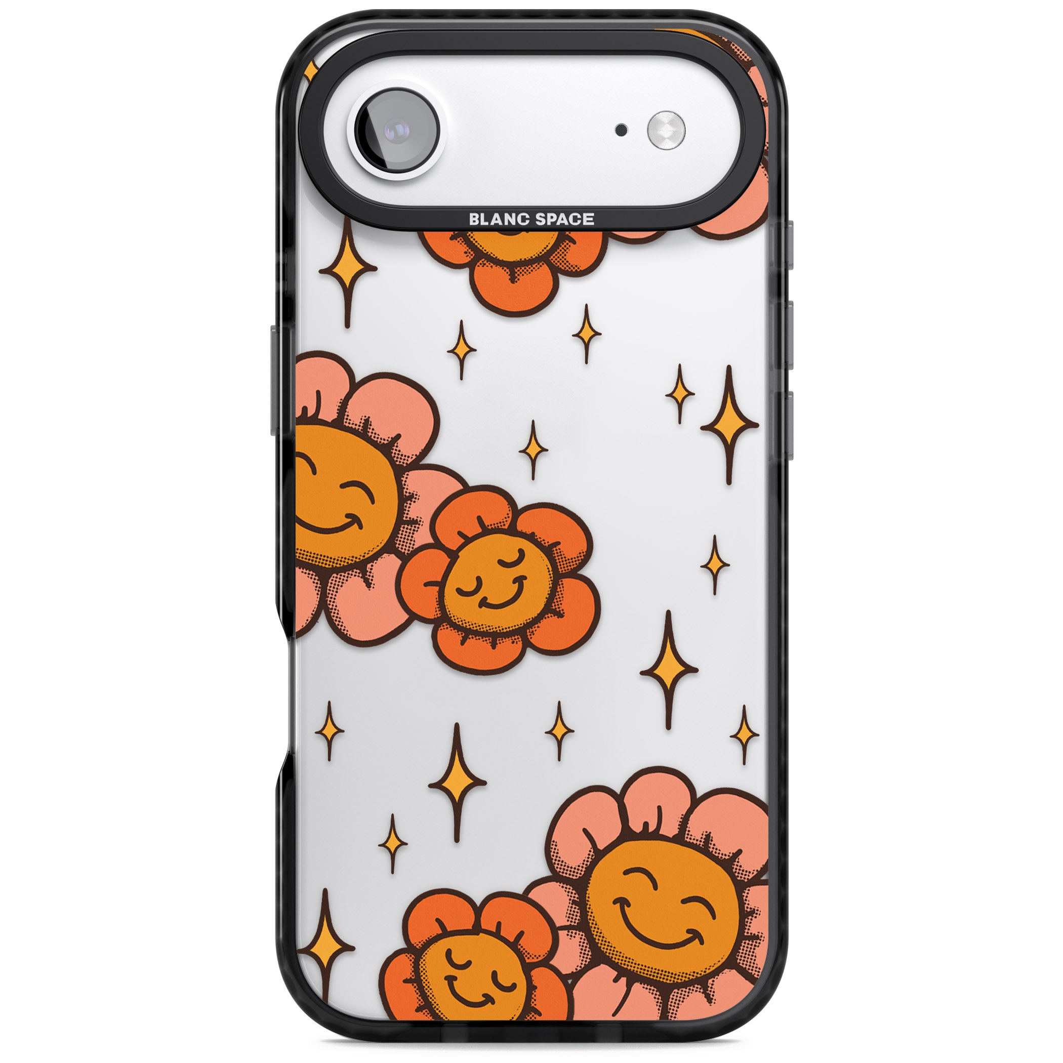 Mellow Flowers iPhone 17 Air Impact Black Phone Case