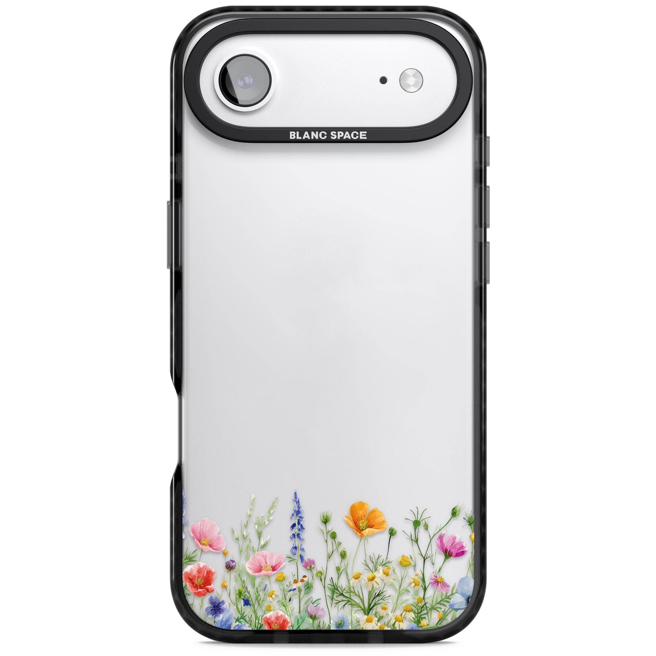 Minimal Wildflowers iPhone 17 Air Impact Black Phone Case
