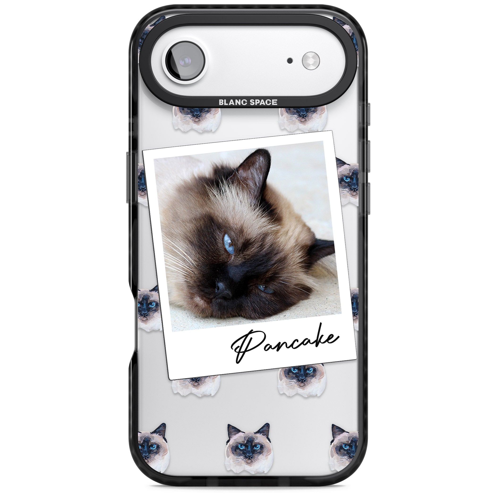 Personalised Burmese Cat Photo iPhone 17 Air Impact Black Phone Case