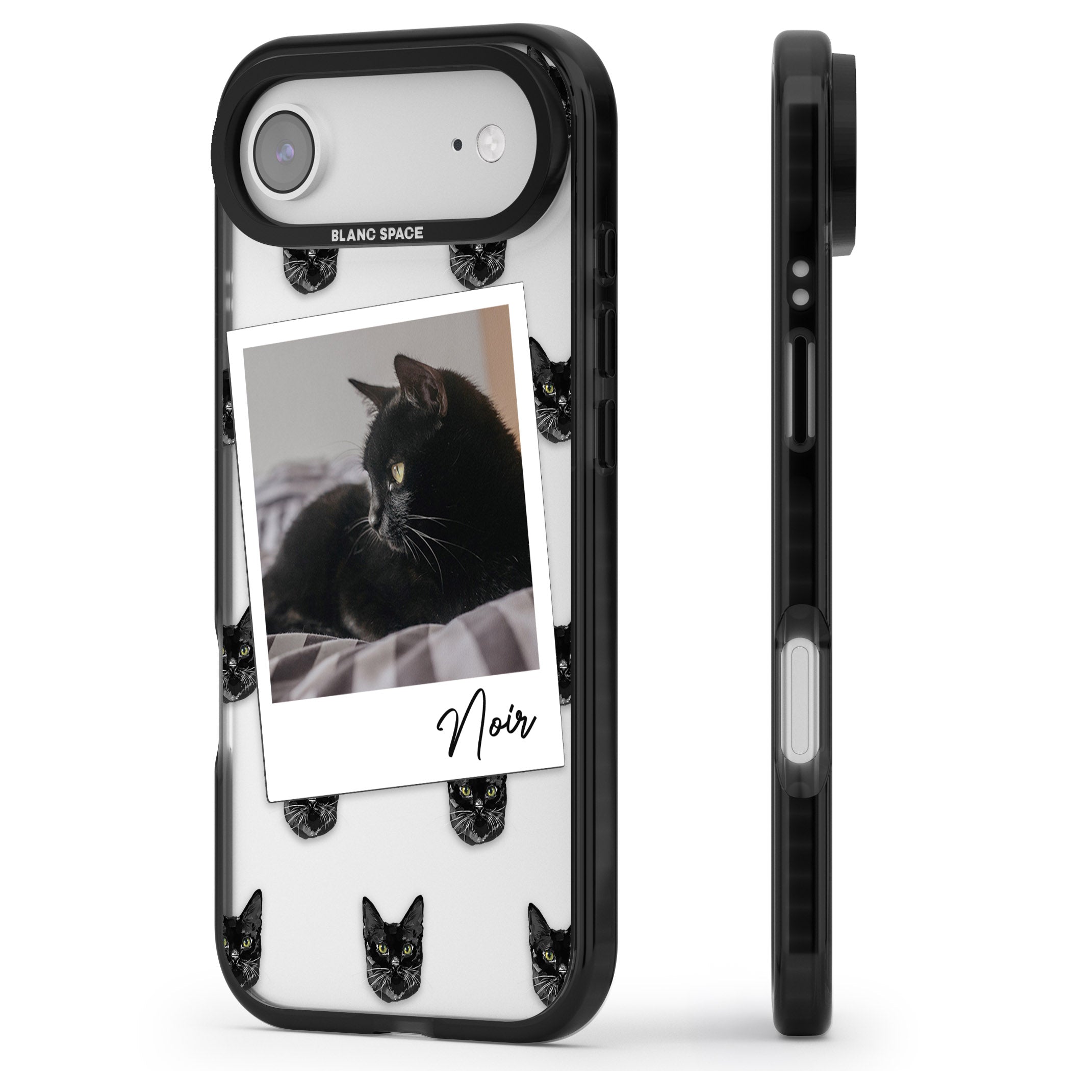 Personalised Bombay Cat Photo iPhone 17 Air Impact Black Phone Case Side Profile