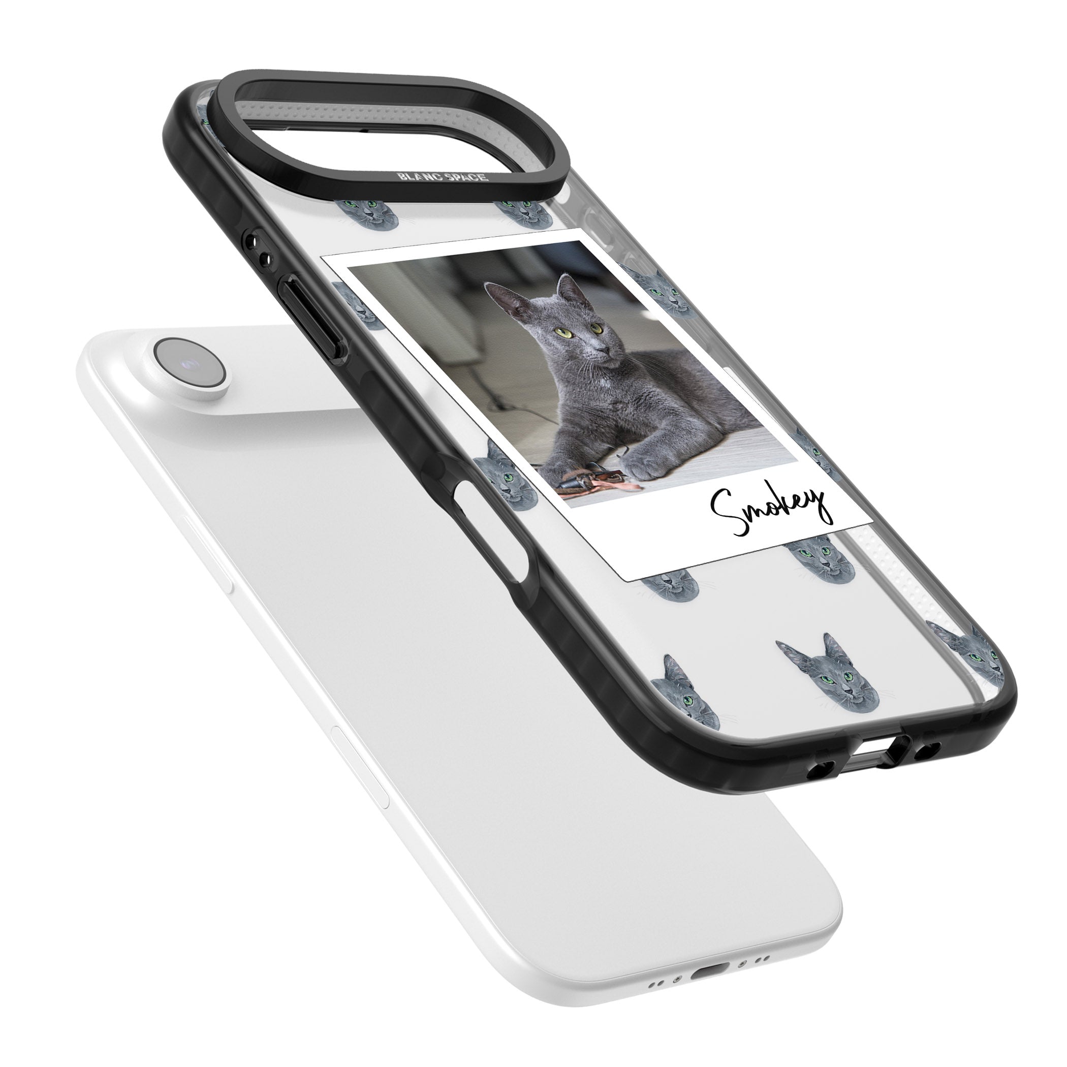 Personalised Korat Cat Photo iPhone 17 Air Impact Black Phone Case Colours