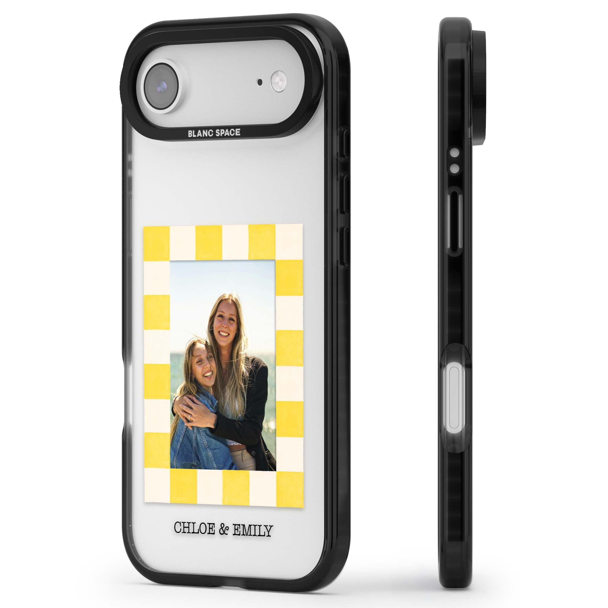 Personalised Yellow Check Photo