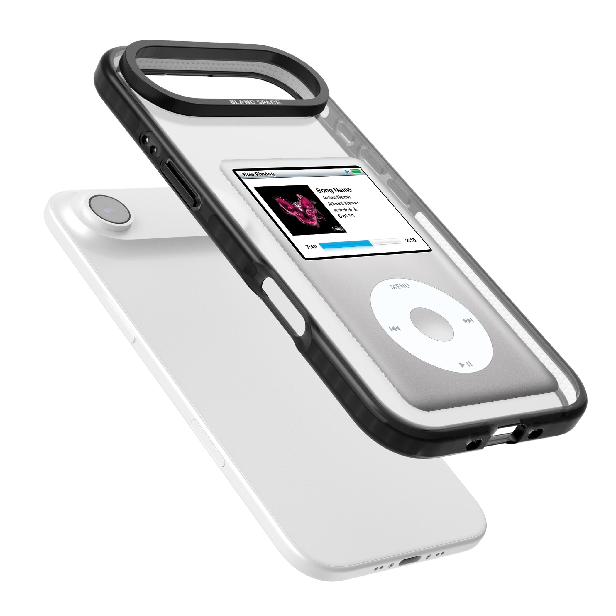 Personalised Classic Ipod iPhone 17 Air Impact Black Phone Case Colours