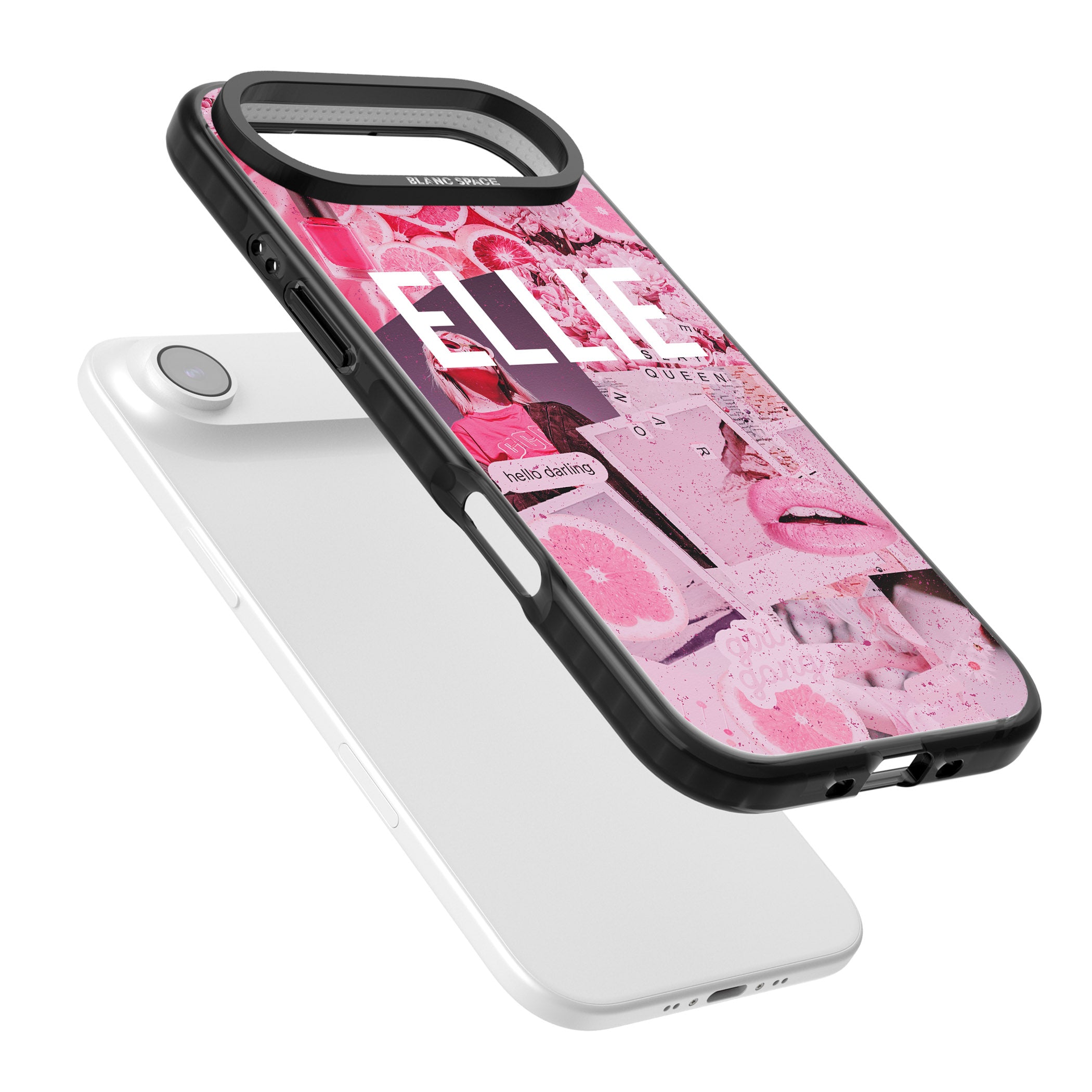 Personalised Sweet Pink Collage iPhone 17 Air Impact Black Phone Case Colours