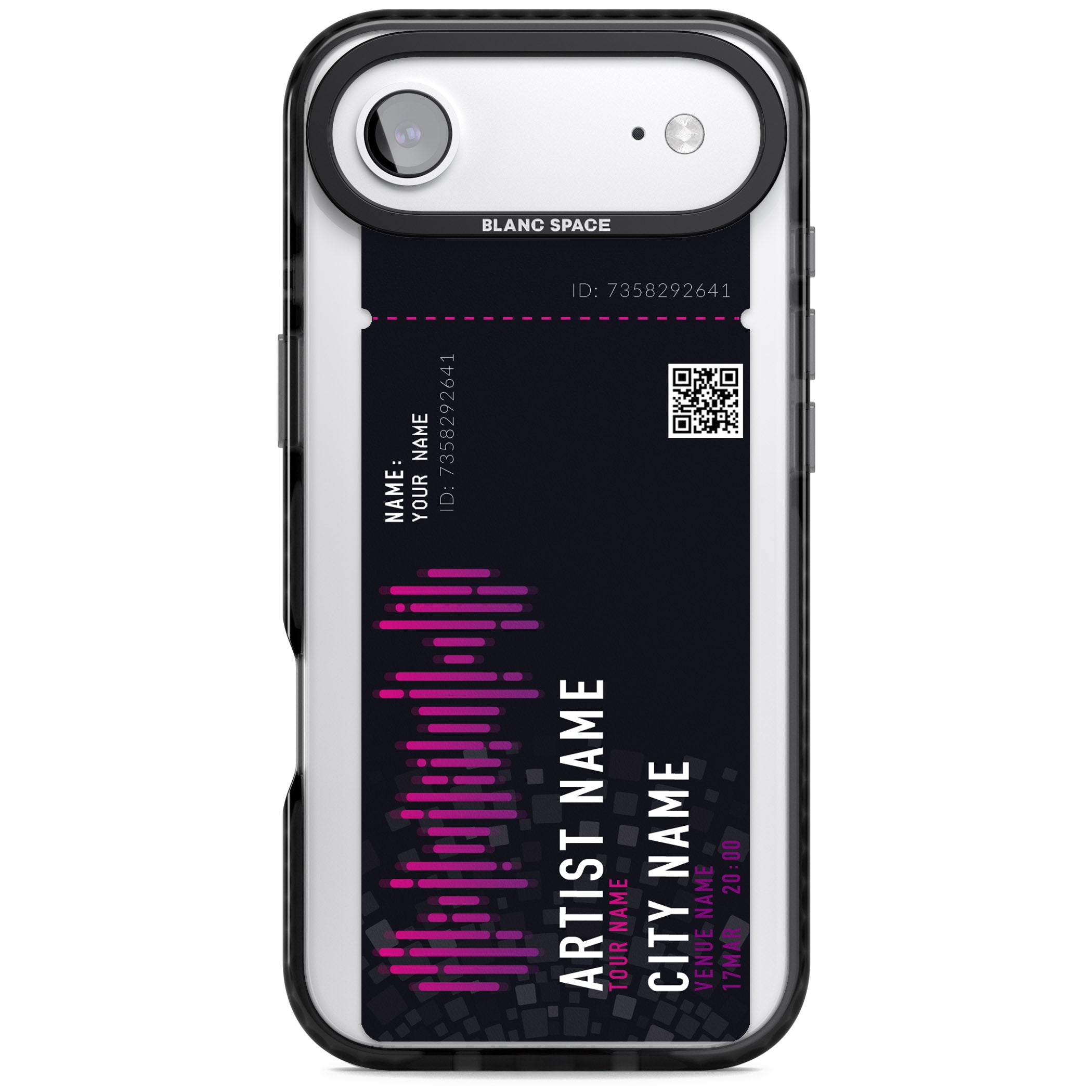 Personalised Concert Ticket iPhone 17 Air Impact Black Phone Case