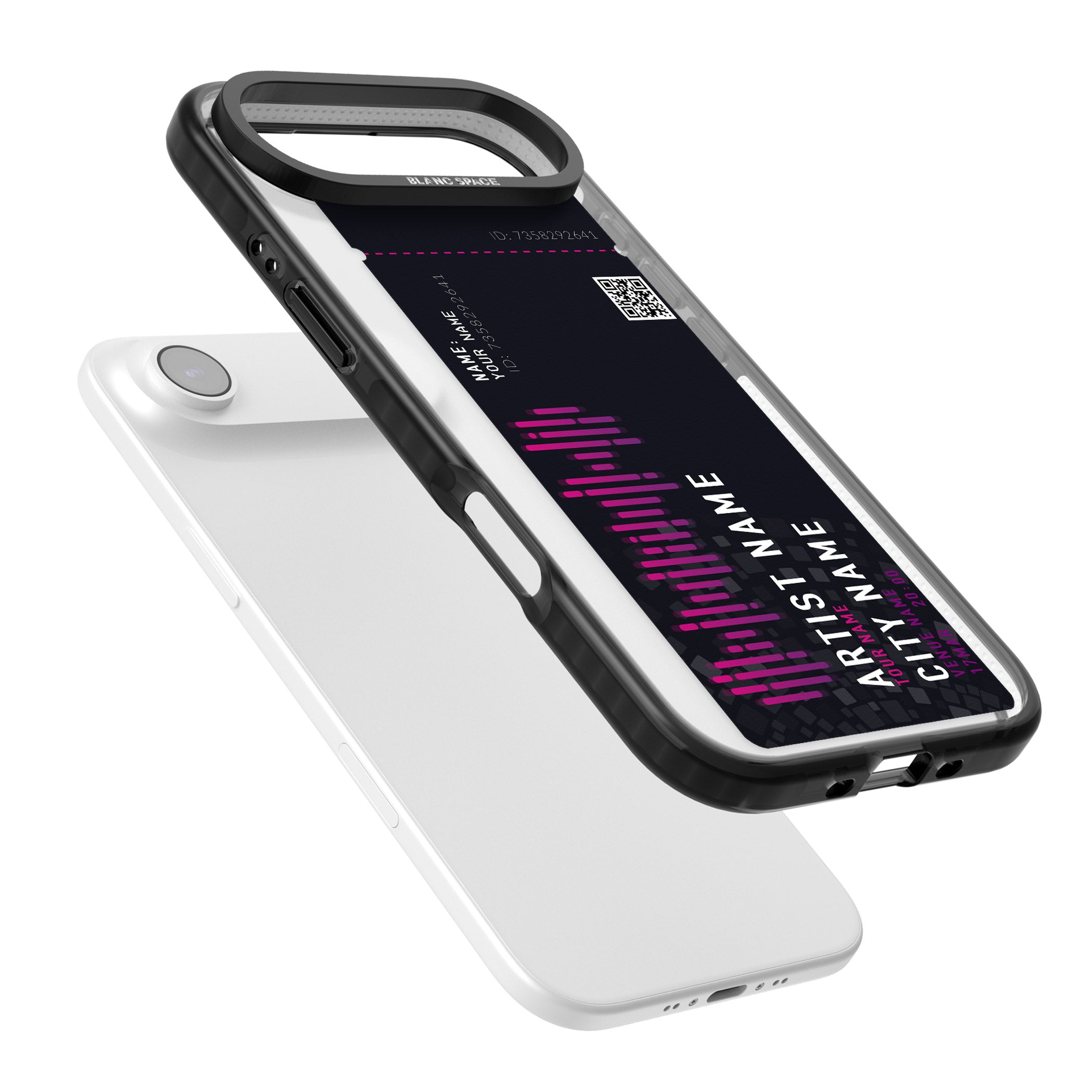 Personalised Concert Ticket iPhone 17 Air Impact Black Phone Case Colours