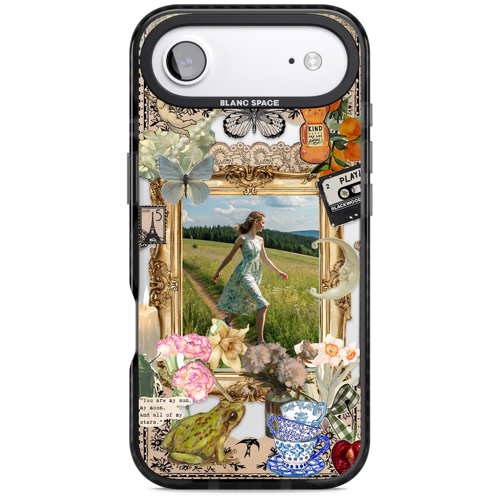 Personalised Country Collage Frame iPhone 17 Air Impact Black Phone Case