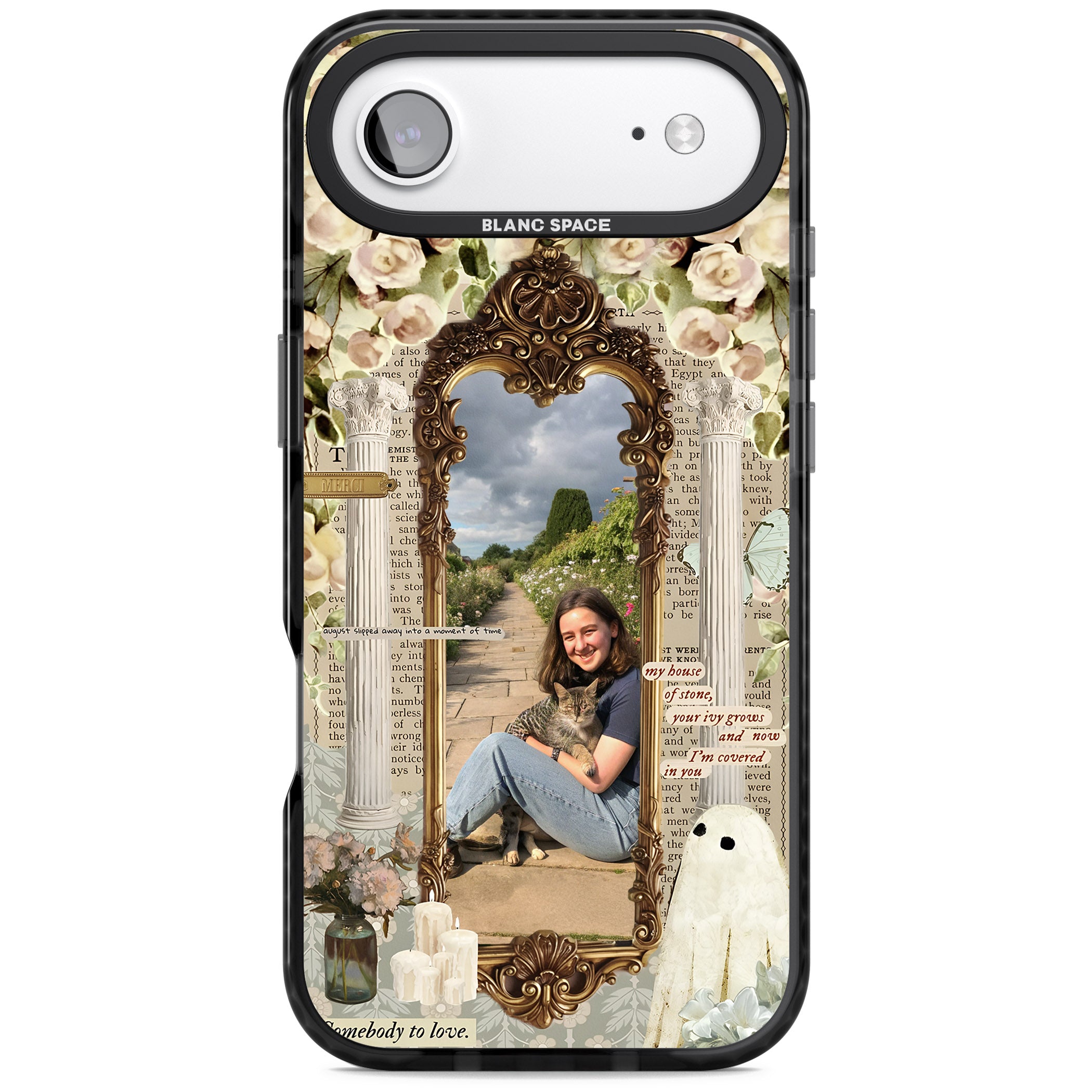 Personalised Soft Vintage Frame iPhone 17 Air Impact Black Phone Case