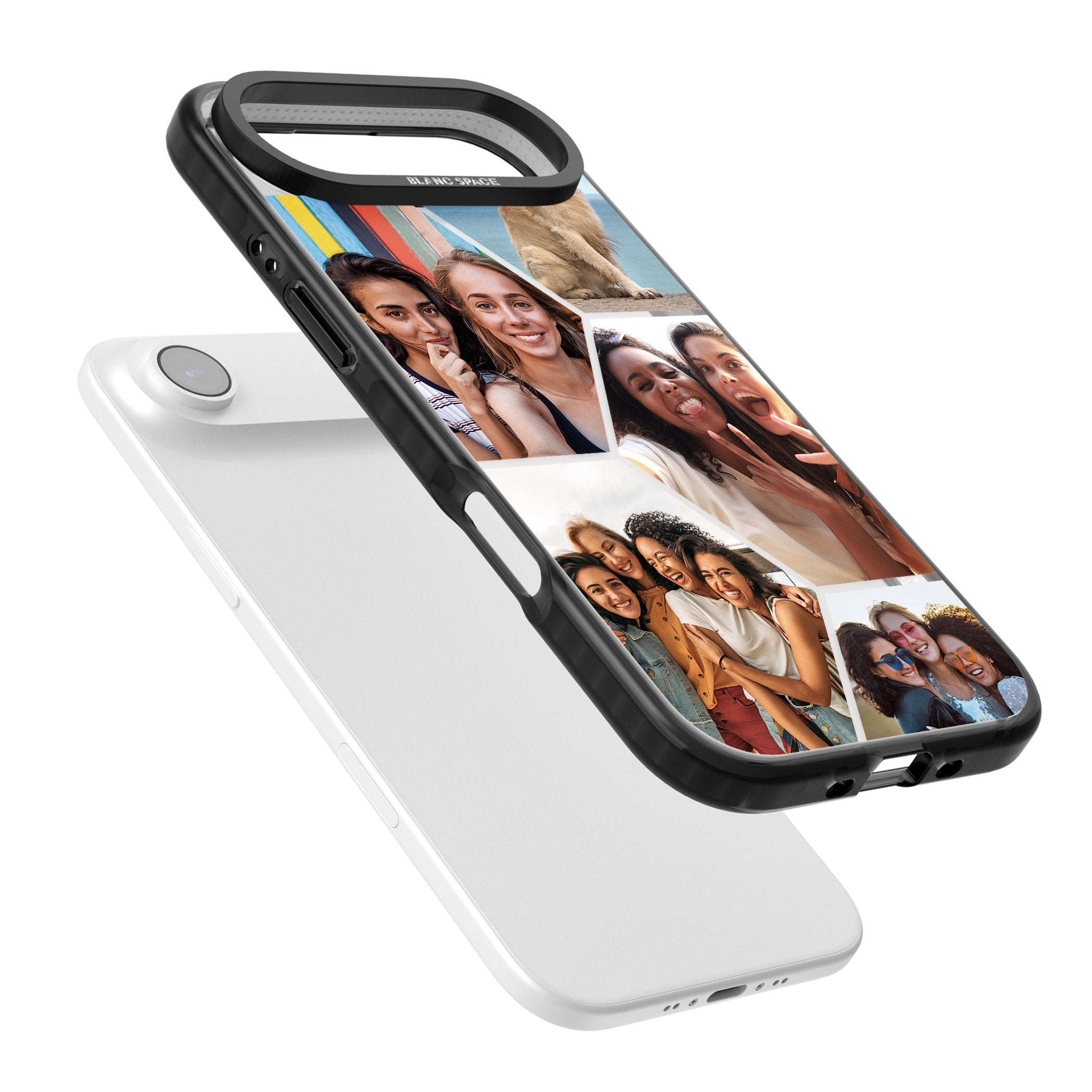 Personalised Beehive Photo Grid iPhone 17 Air Impact Black Phone Case Colours