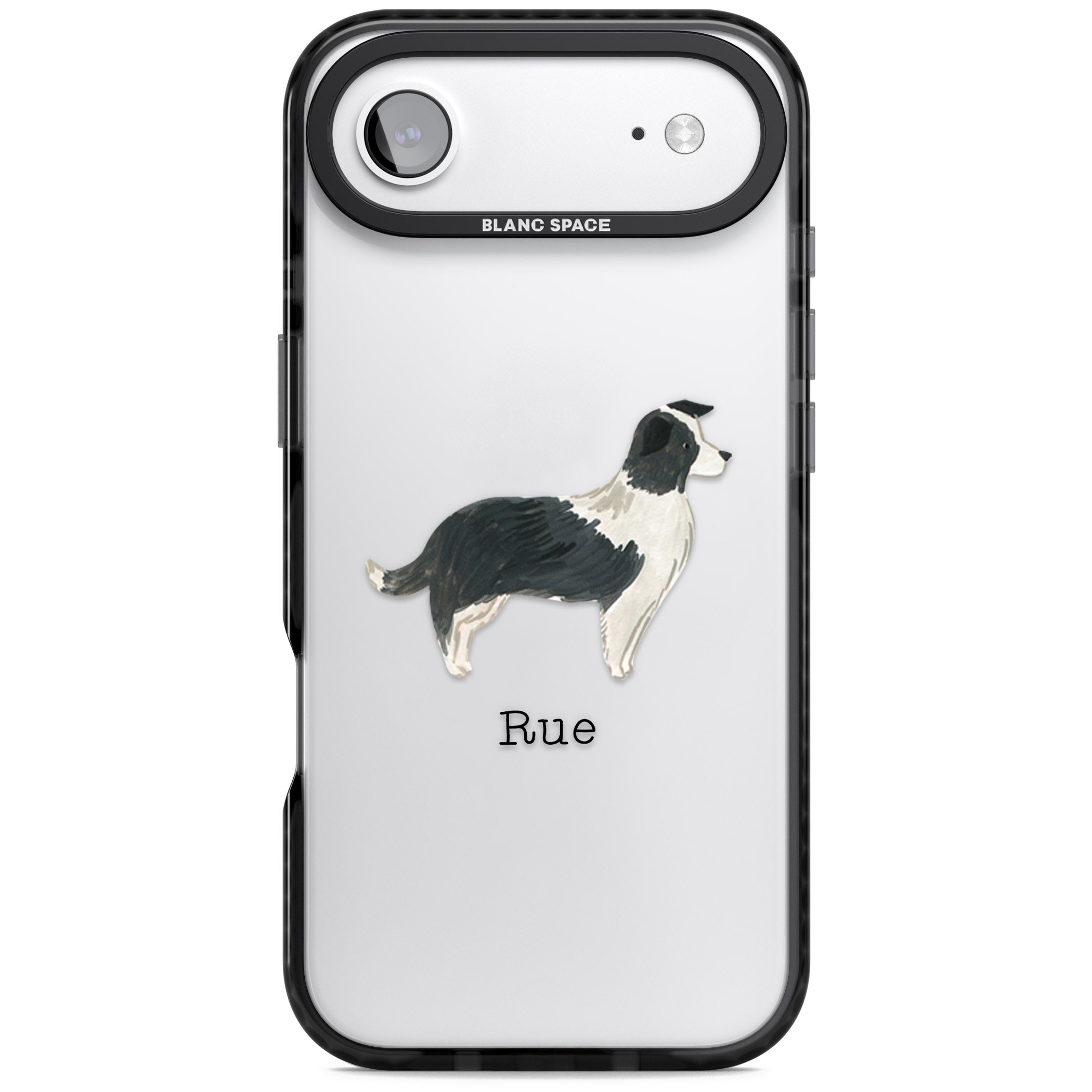Personalised Border Collie iPhone 17 Air Impact Black Phone Case