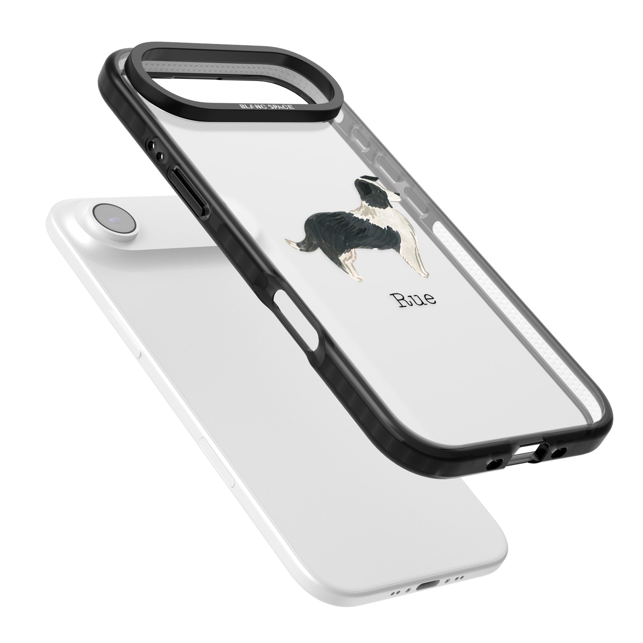 Personalised Border Collie iPhone 17 Air Impact Black Phone Case Colours