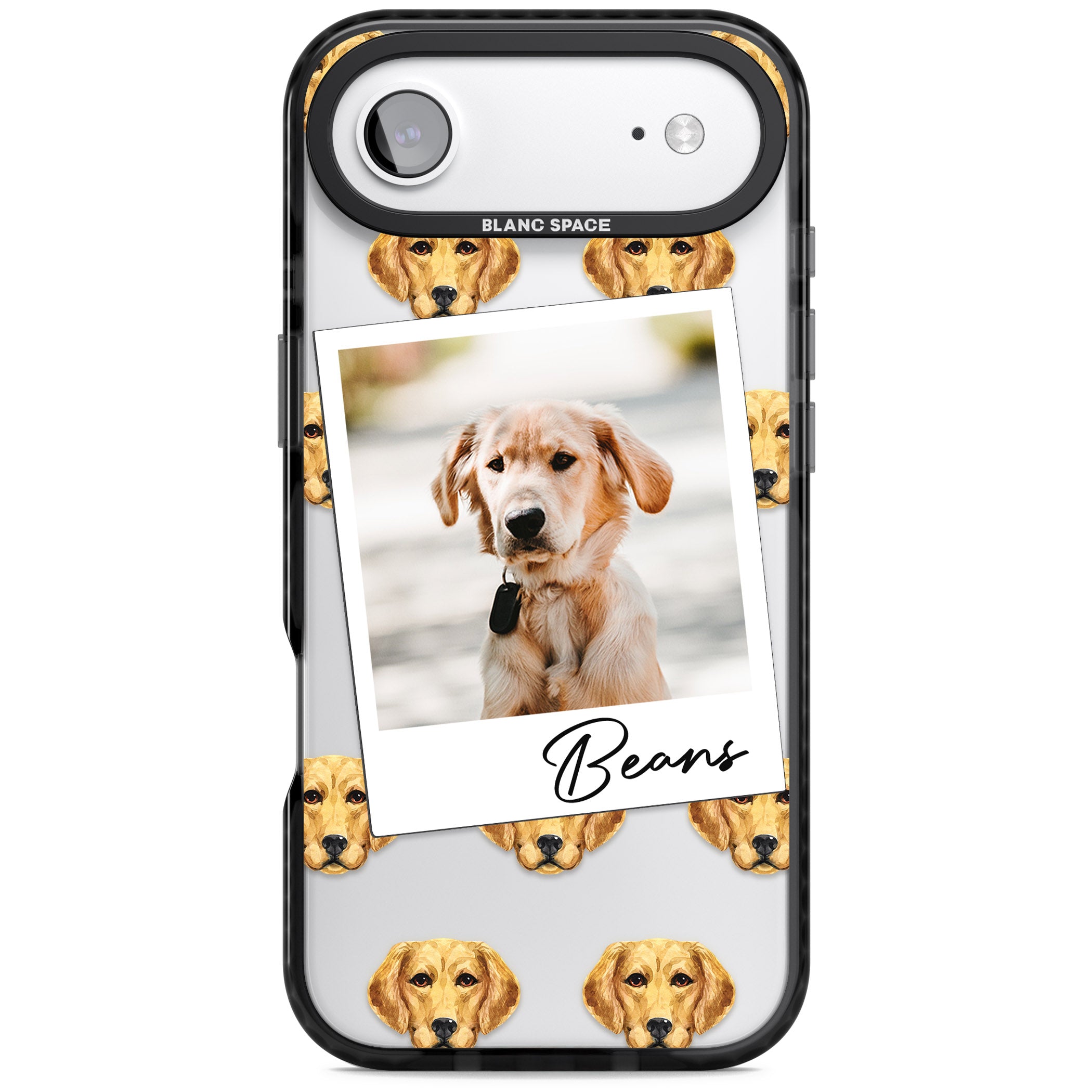Personalised Labrador Instant Camera Photo iPhone 17 Air Impact Black Phone Case